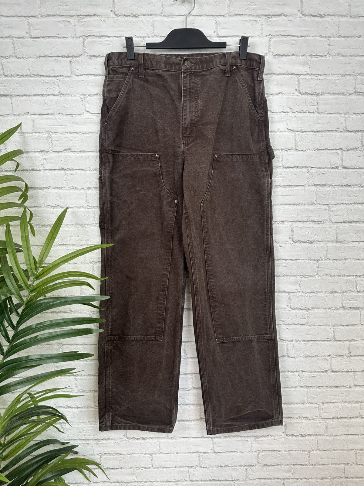 Carhartt (34x31) FADED TO PERFECTION Carhartt Double Knee Pants Size US 34 / EU 50 - 2 Thumbnail