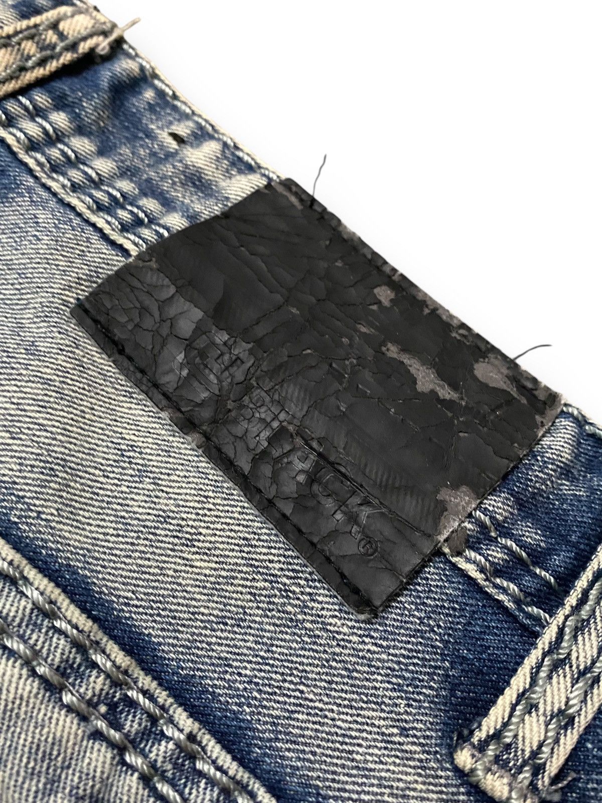 If Six Was Nine FLARE Black Skeleton Stone Wash Studded Cross Bootcut Denim Size US 34 / EU 50 - 13 Thumbnail