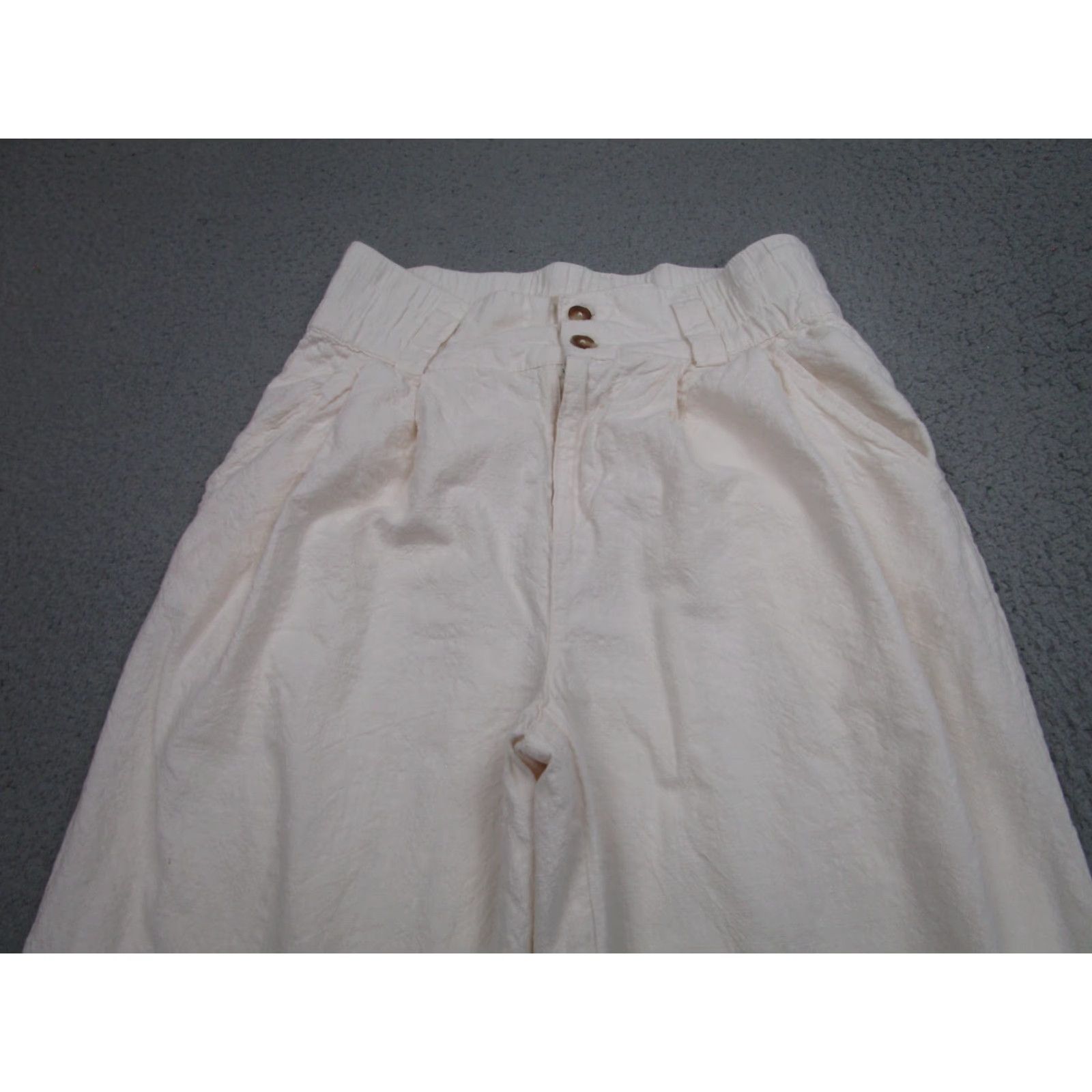 Urban Outfitters VINTAGE Urban Outfitters Pants Womens XS Ivory Cream Linen Coastal Beach Clean Resort Size 26" / US 2 / IT 38 - 2 Thumbnail