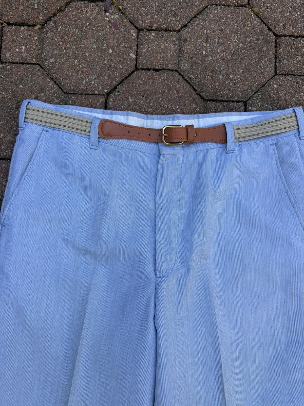 Vintage Vintage 1960s Handmade Blue Slacks Pants Custom 1of1 USA Size US 34 / EU 50 - 3 Thumbnail