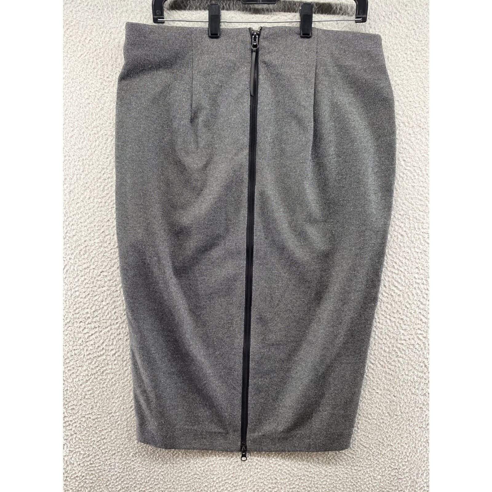 Vintage Lane Bryant Skirt Women’s 14 Midi Pencil Full Zip Glitter Sparkle A-Line Gray Cotton Vintage No Size 36" / US 14 / IT 50 - 5 Thumbnail