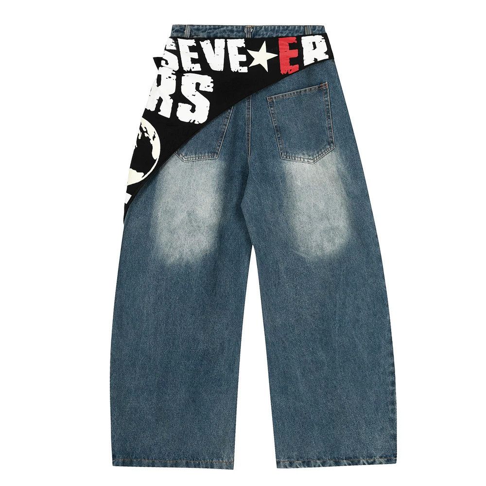 Jean Men's American street style washed scimitar jeans Size US 32 / EU 48 - 2 Thumbnail
