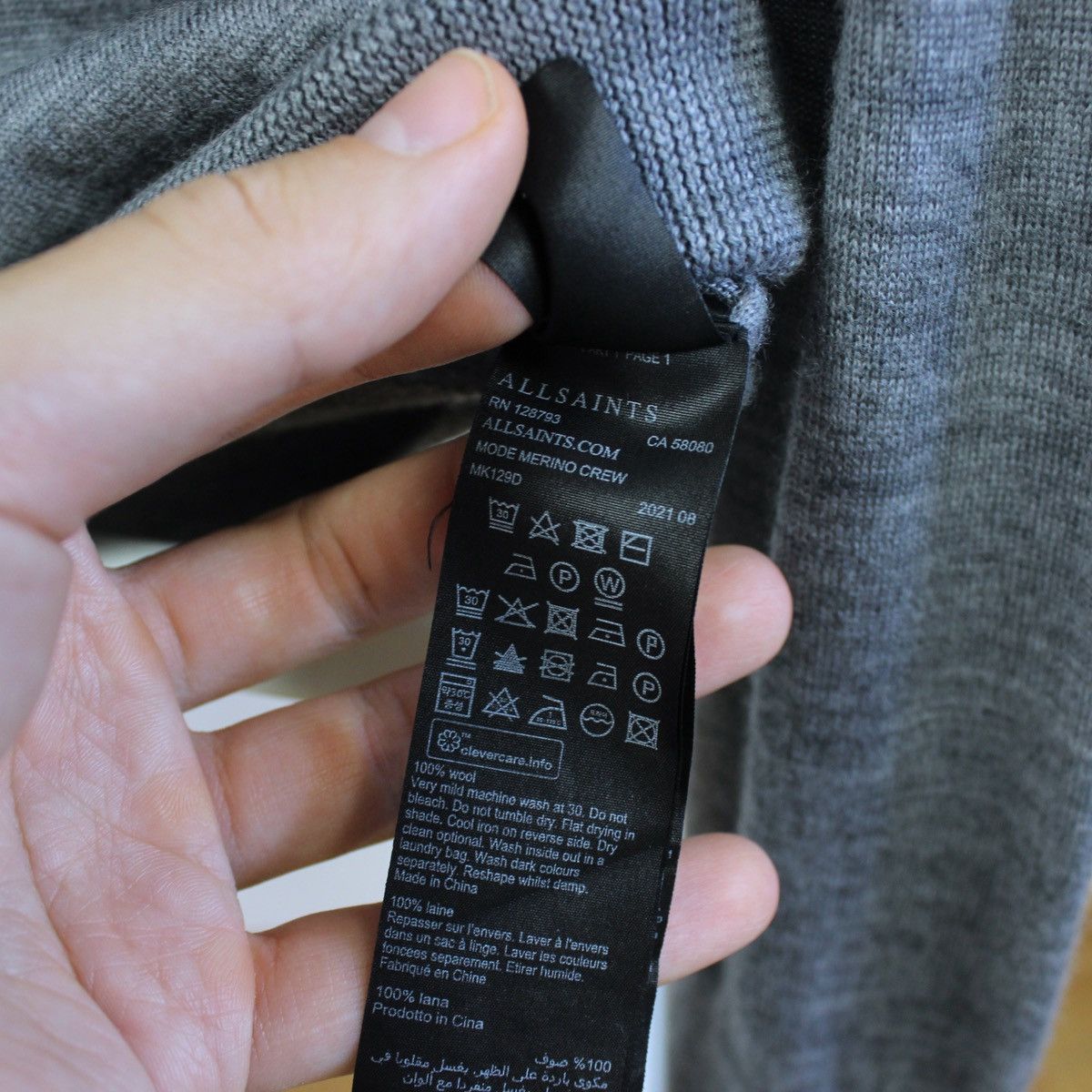 Allsaints AllSaints Merino Wool Knitwear Long Sleeve Size US L / EU 52-54 / 3 - 8 Thumbnail