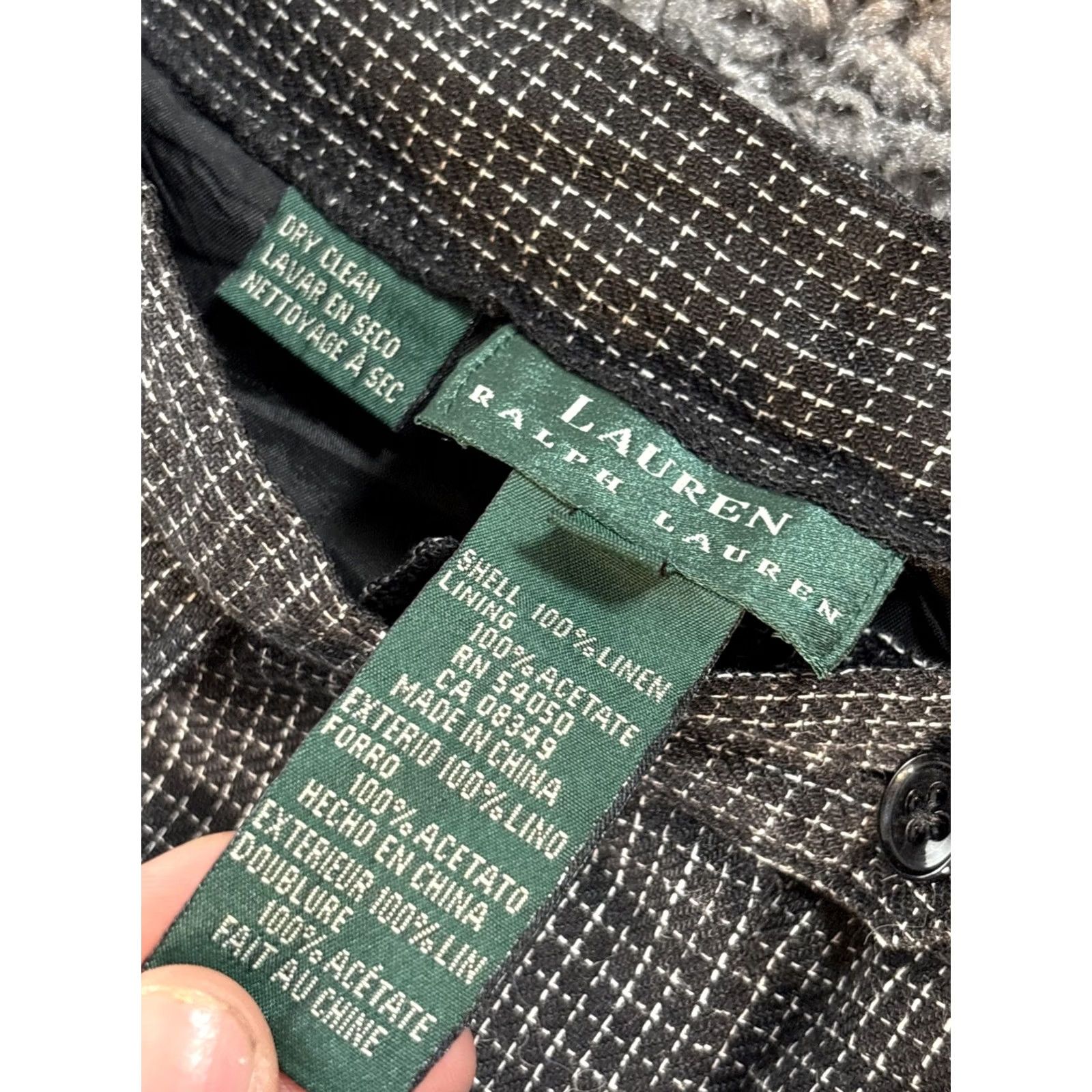 Ralph Lauren Lauren Ralph Lauren Womens Wide Leg Dress Pants Gray Linen Size 30x31 Office Size 30" / US 8 / IT 44 - 5 Thumbnail