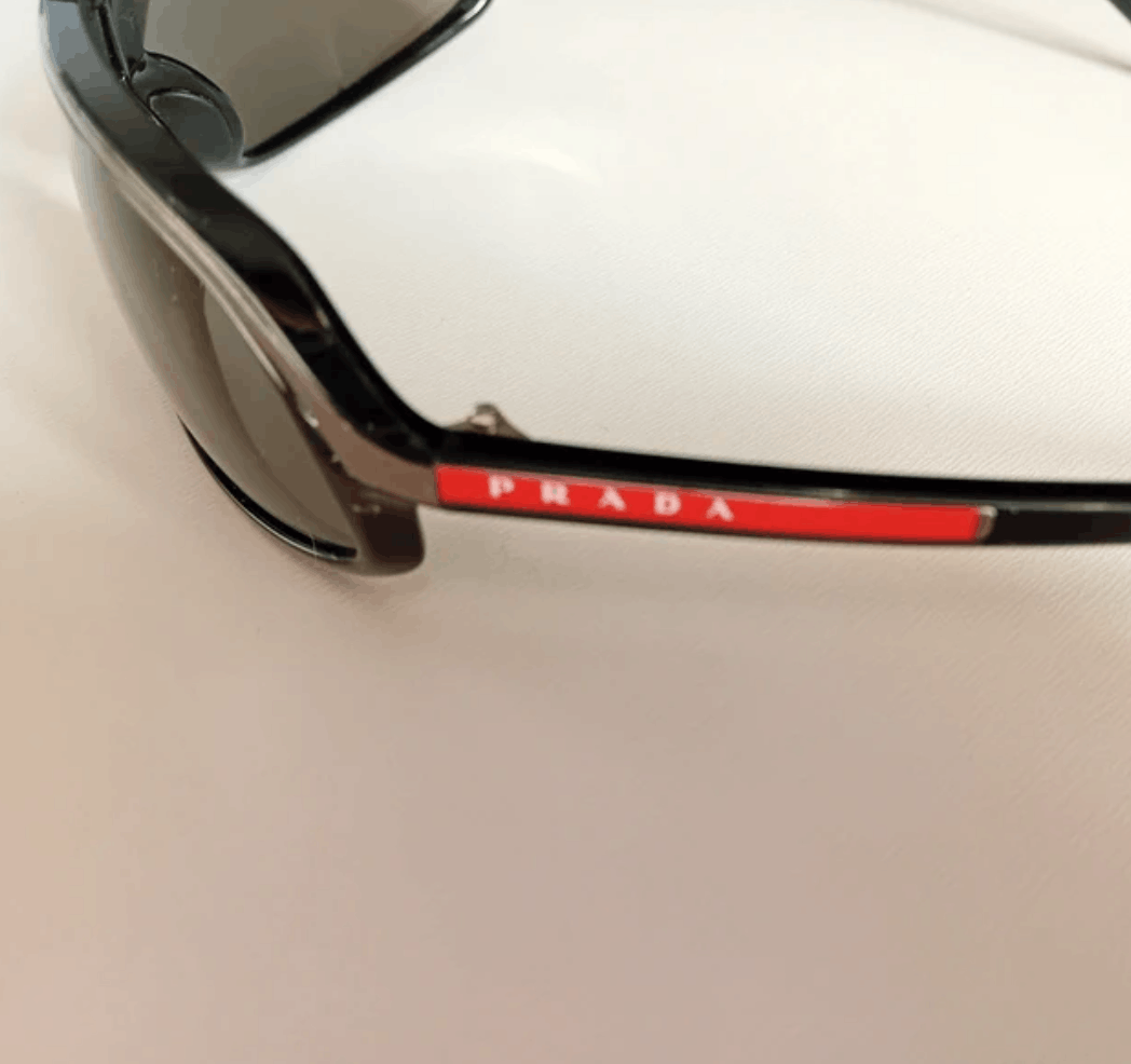 Prada PRADA Sunglasses Wrap Shield Mask Symbole Sport Red Tab Size ONE SIZE - 4 Thumbnail