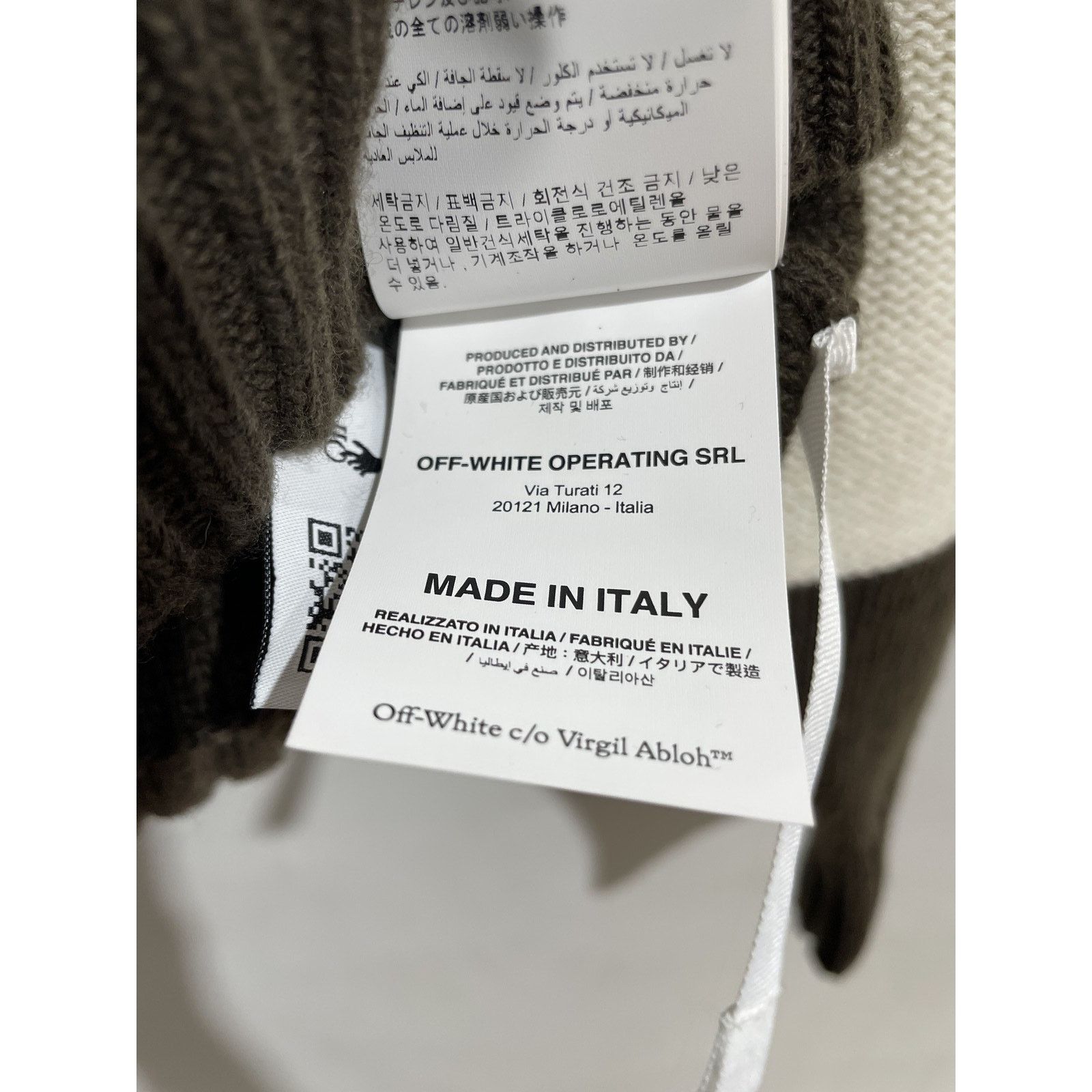 Off-White OFF-WHITE COLOR BLOCK INTARSIA SWEATER SIZE MEDIUM PREOWNED Size US M / EU 48-50 / 2 - 7 Thumbnail