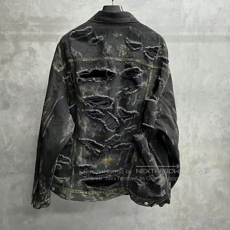 Balenciaga Balenciaga Black Tie-Dye Denim Jacket. Size US S / EU 44-46 / 1 - 2 Thumbnail