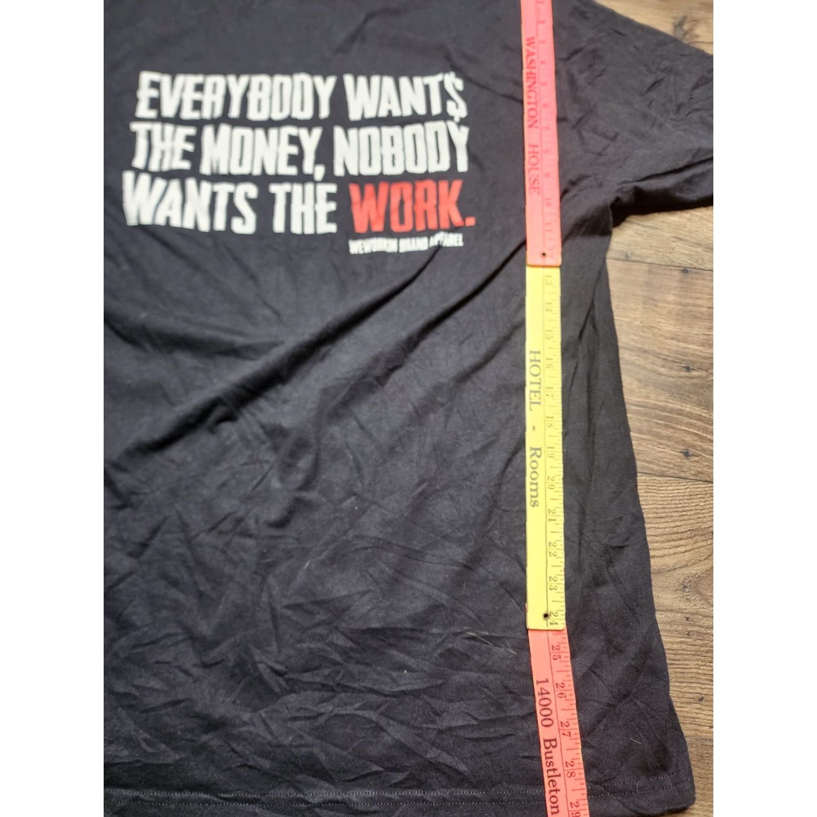Doublet Vintage Weworkin Mens 2XL Graphic T-Shirt Double Sided USA Union Workwear Black Size US XXL / EU 58 / 5 - 4 Thumbnail