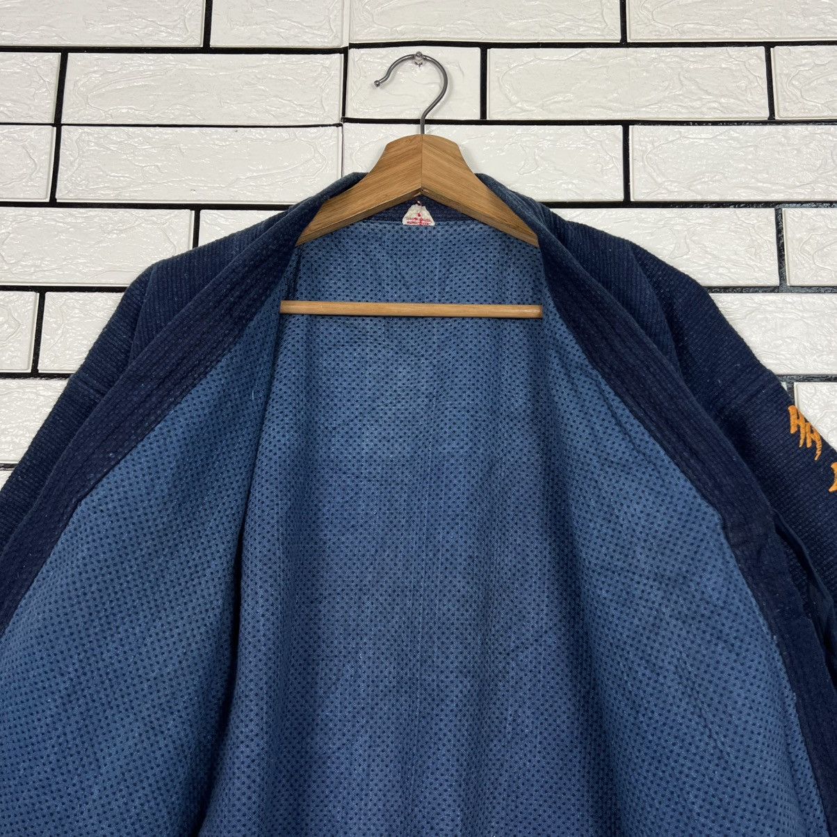 Vintage Japan Indigo Blue Sashiko Thick Weave Kimono #4147-C189 Size US L / EU 52-54 / 3 - 14 Thumbnail