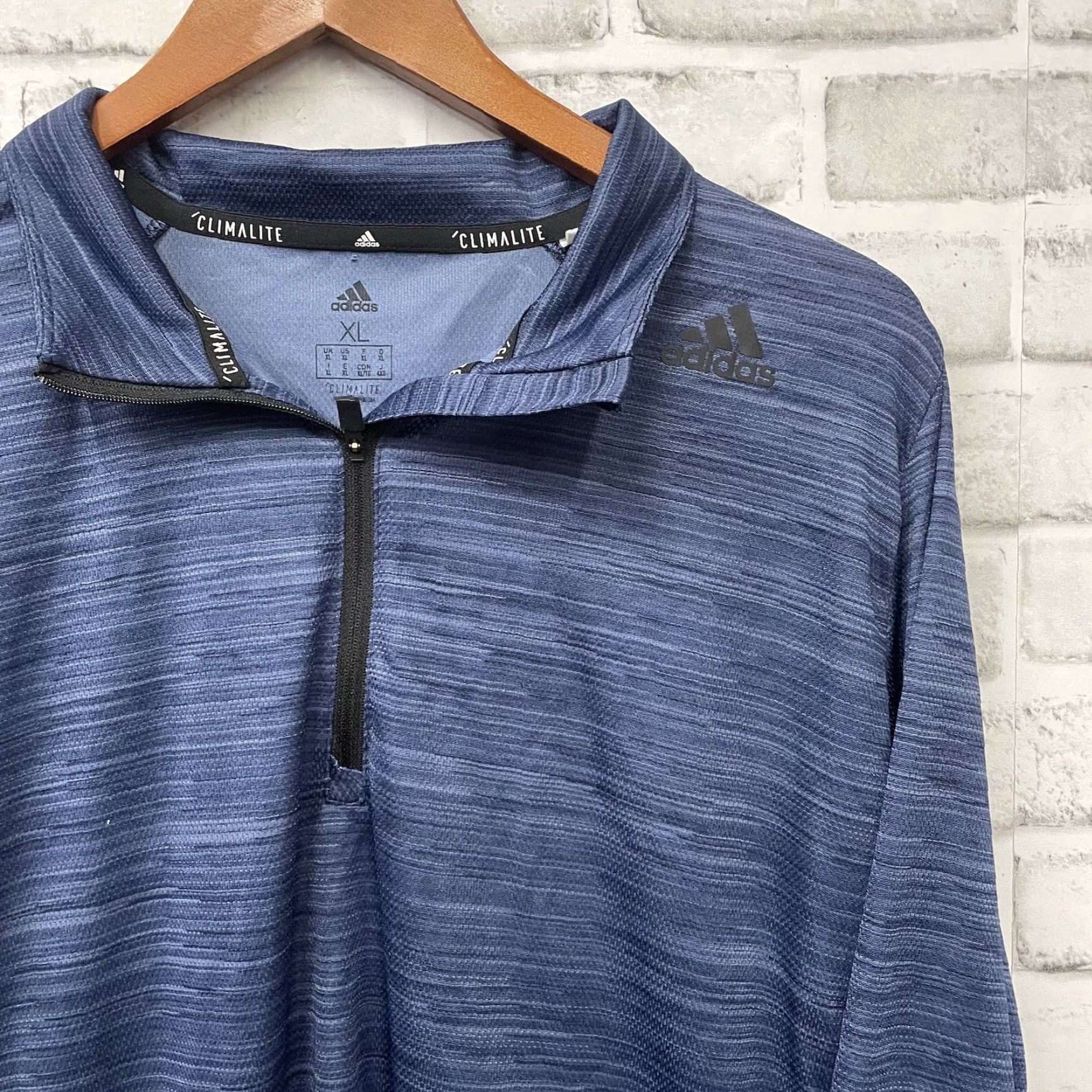 Adidas Adidas Climalite Jacket Mens XL Blue Pullover Polyester Half-Zip Clothing Size US XL / EU 56 / 4 - 2 Thumbnail