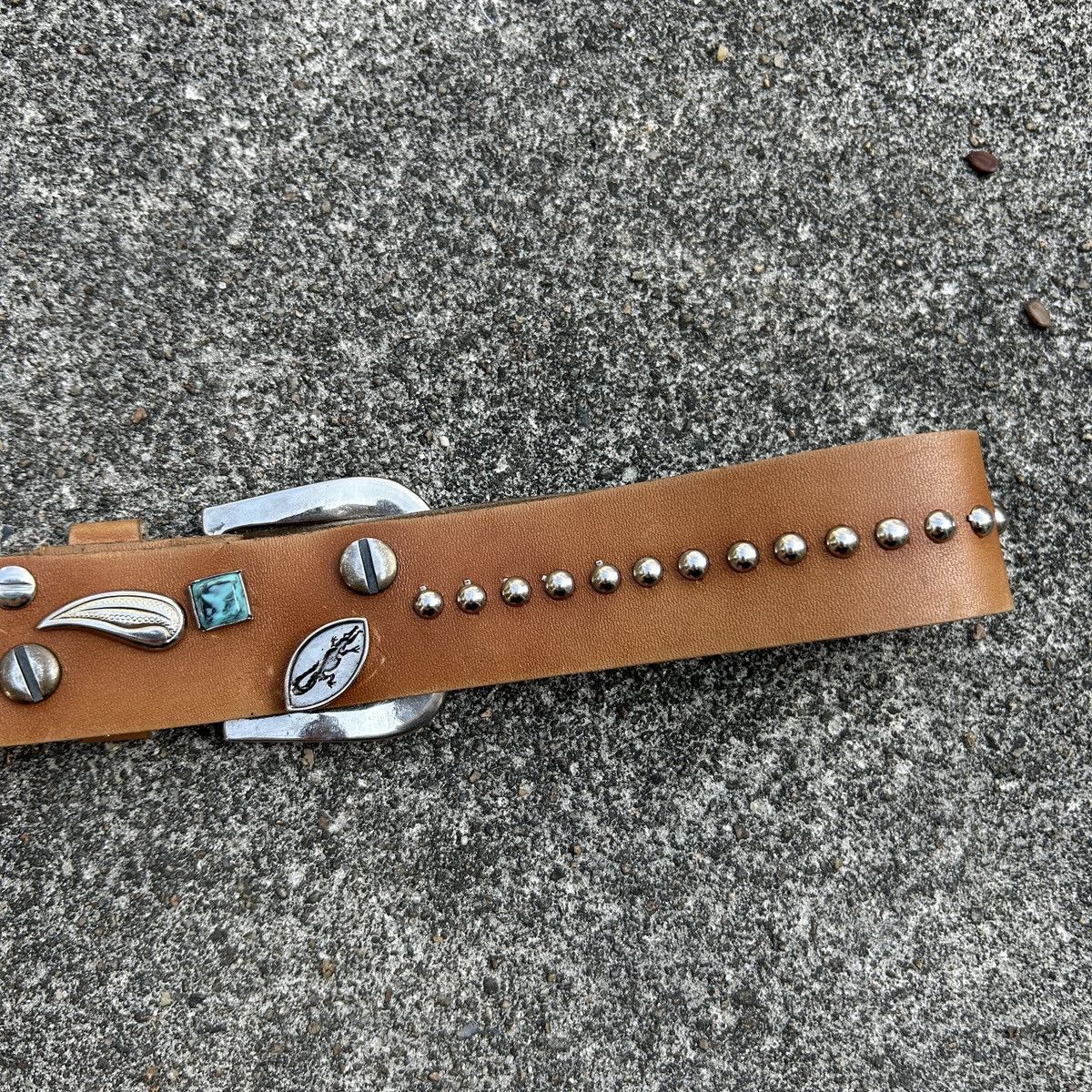 Vintage Vintage studded leather belt (Kapital Style) Size ONE SIZE - 8 Thumbnail