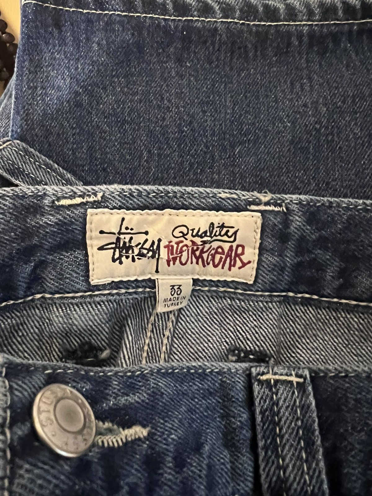Other Stussy Double Knee Workpants blue **RARE** Size US 33 - 5 Thumbnail