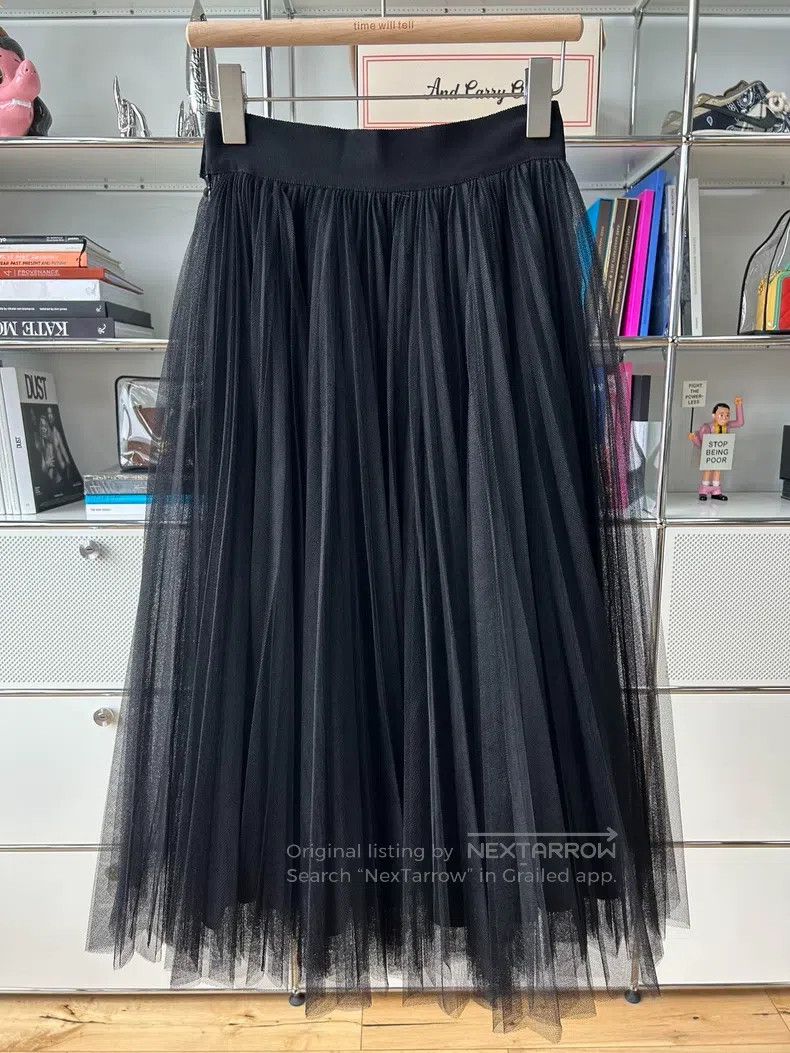 Dior Dior Classic black pleated gauze skirt half-length skirt Size 24" / US 00 / IT 34 - 2 Thumbnail