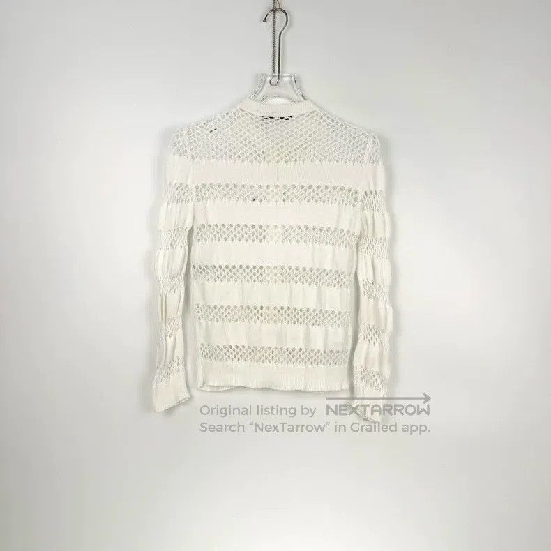 Dior Dior White hollow-out knitted cardigan coat Size XS / US 0-2 / IT 36-38 - 4 Thumbnail