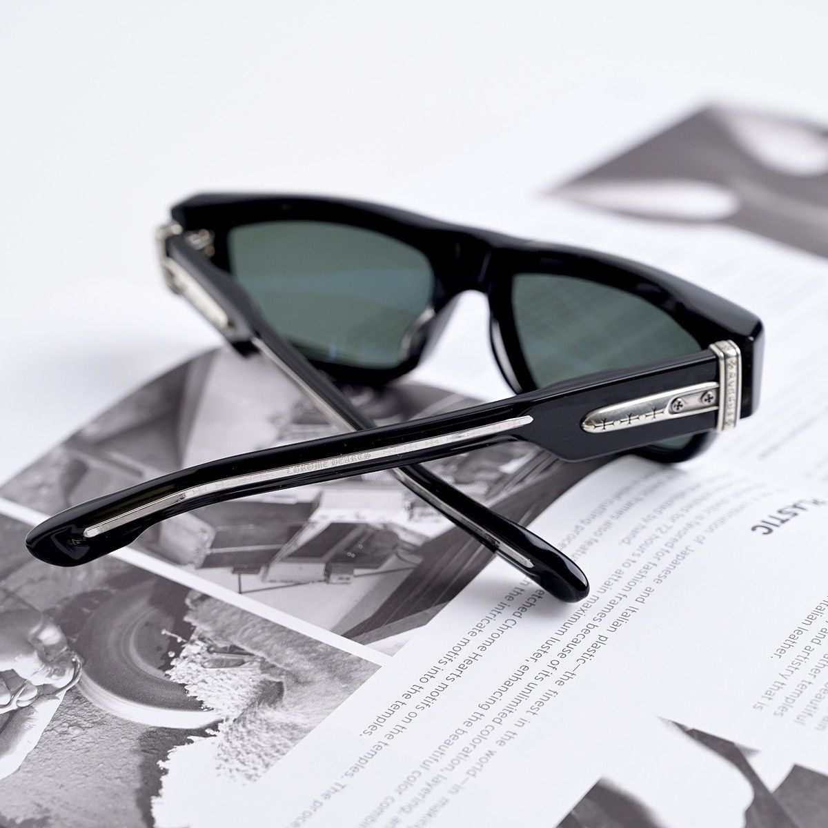 Chrome Hearts CHROME HEARTS GIRTH QUAKE BLACK SUNGLASSES Size ONE SIZE - 4 Thumbnail