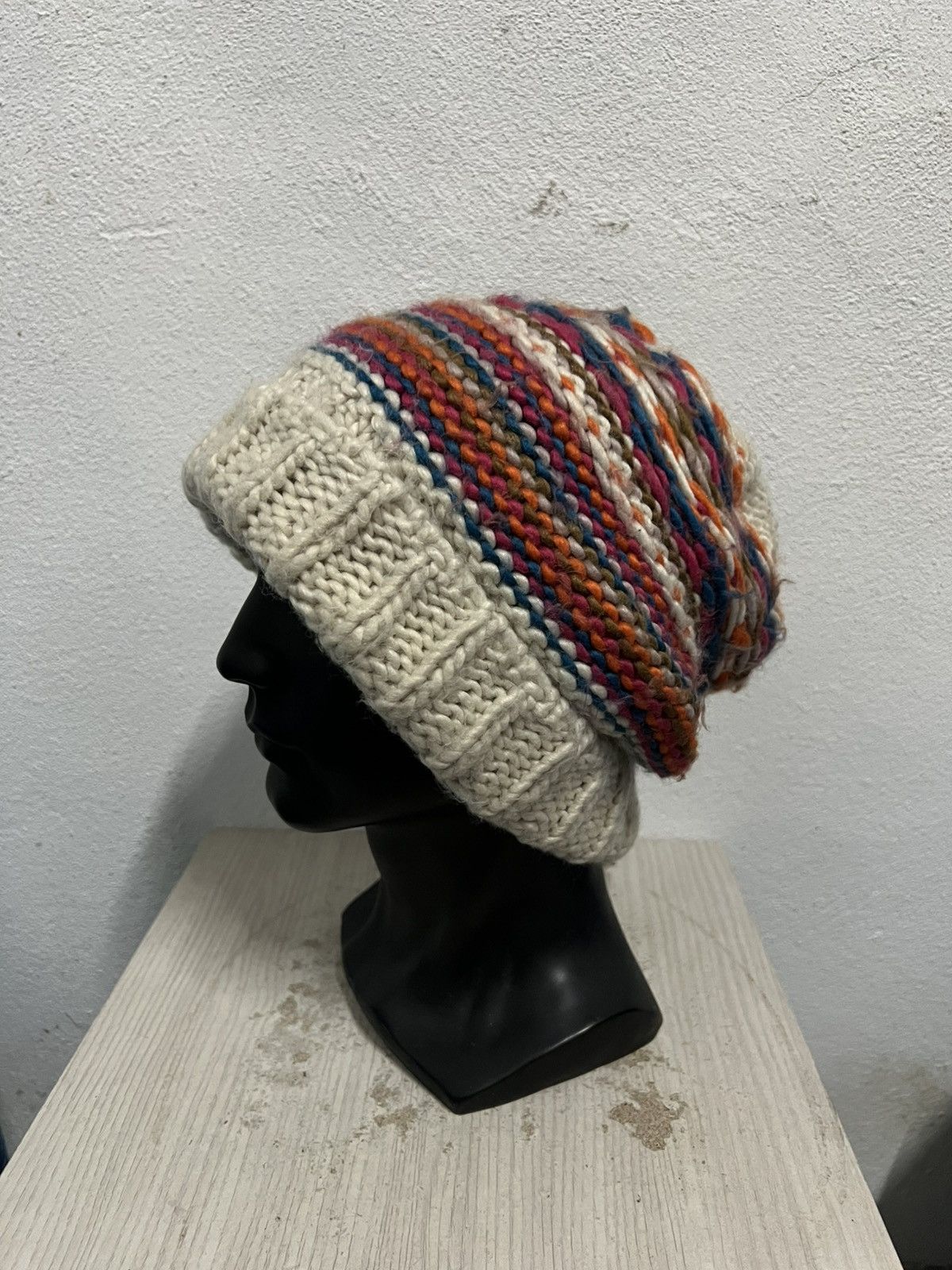 Vintage Vintage Milsa Knit Multicolour Beanie Hat Size ONE SIZE - 3 Thumbnail