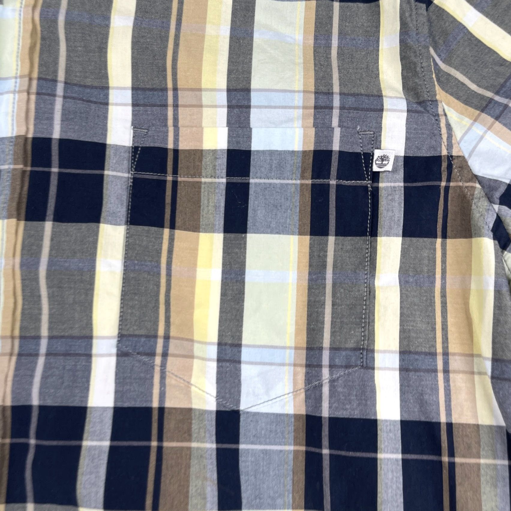 Timberland Timberland Plaid Shirt Regular Fit Short Sleeve Button-Up XL Mens Multicolor Black Gold Pocket Size US XL / EU 56 / 4 - 2 Thumbnail