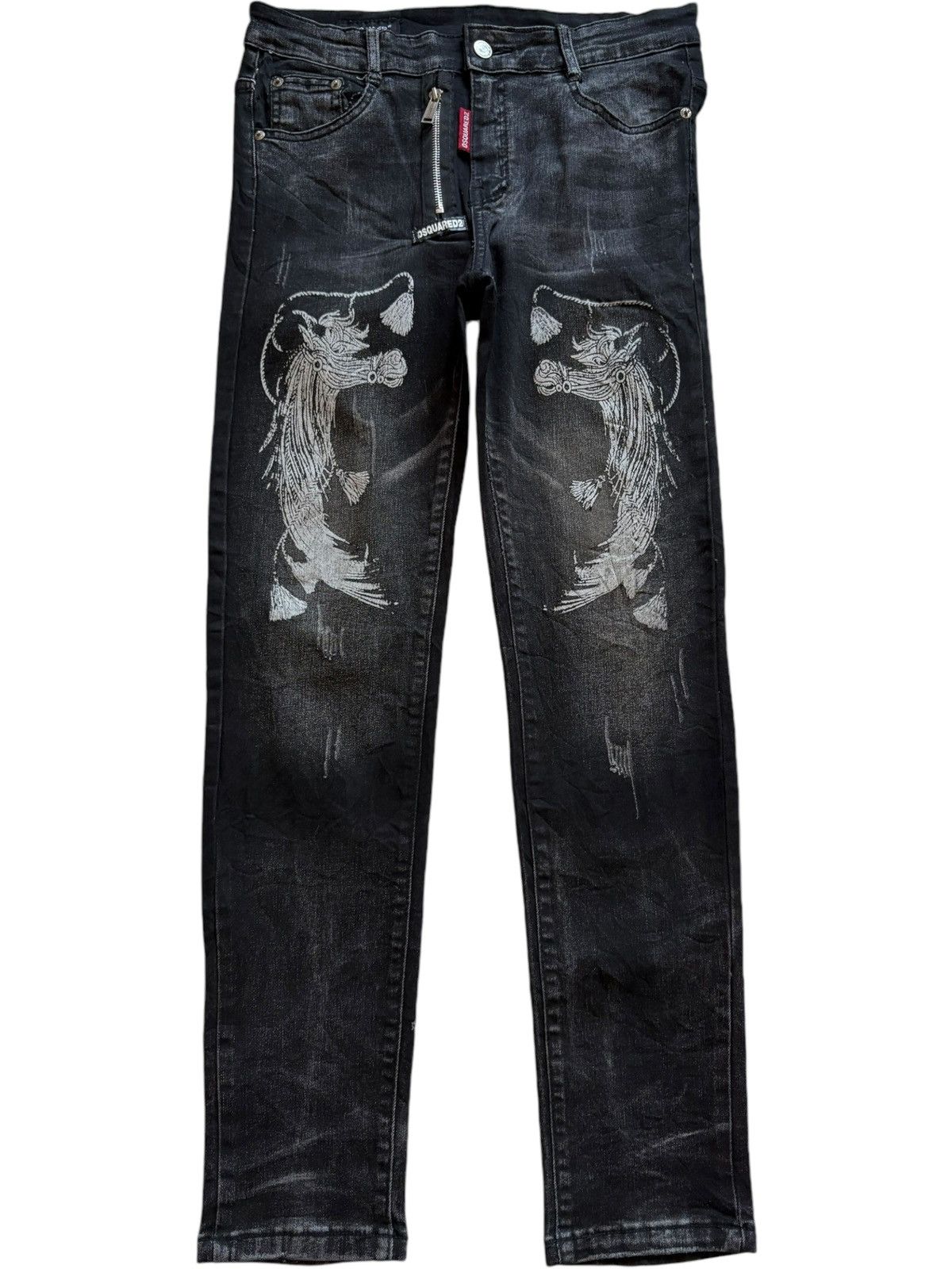 Dsquared2 Vintage Dsquared "Twins Brothers" Distressed Skinny Jeans Size US 31 - 1 Thumbnail