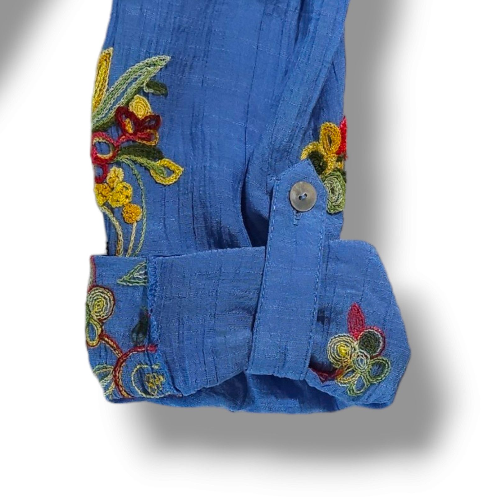 Other EUC Fig & Flower Embroidered Floral Blouse Sz. S Cornflower Size S / US 4 / IT 40 - 11 Thumbnail
