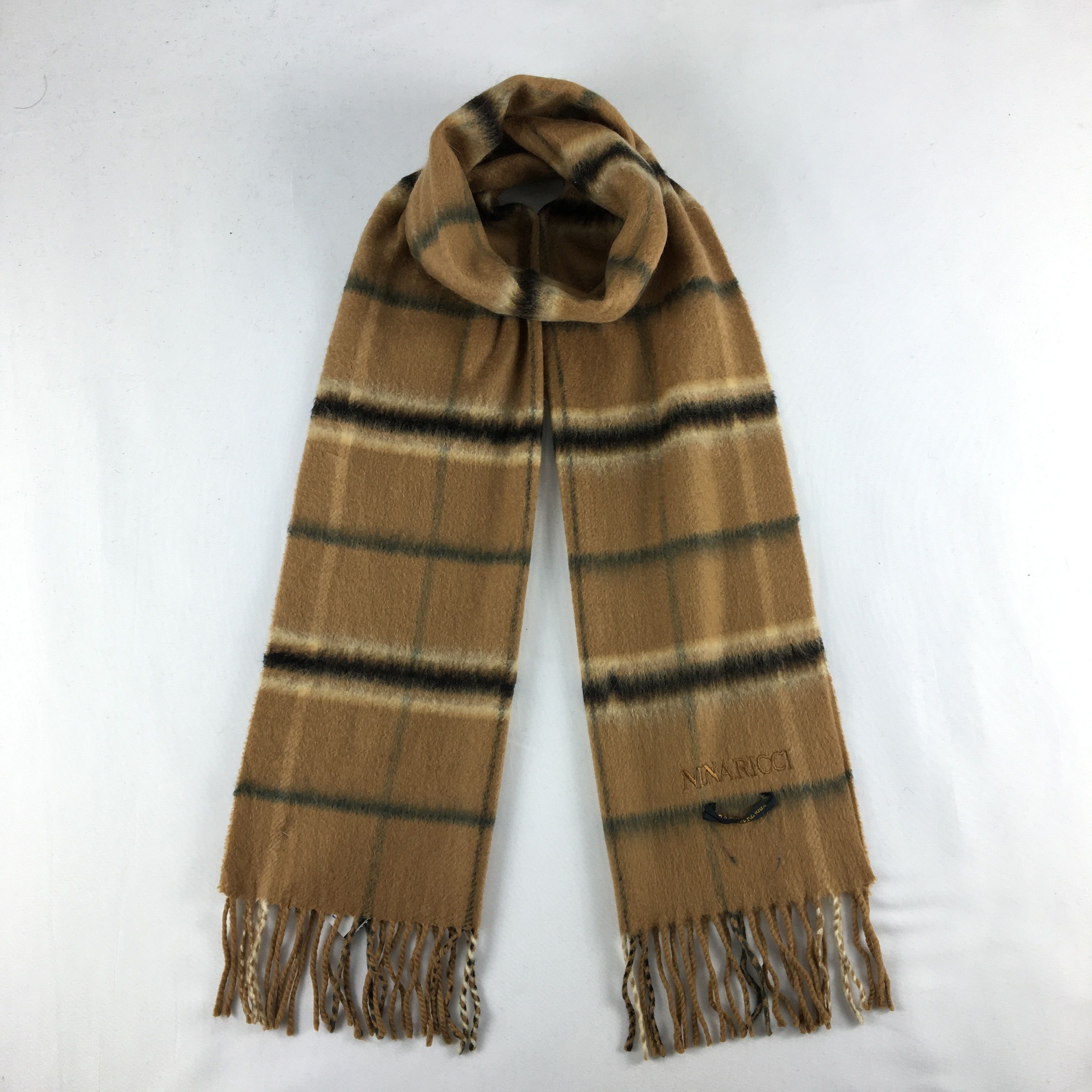 Nina Ricci Vintage Nina Ricci Scarf Muffler Wool Cashmere Scarves Size ONE SIZE - 1 Thumbnail