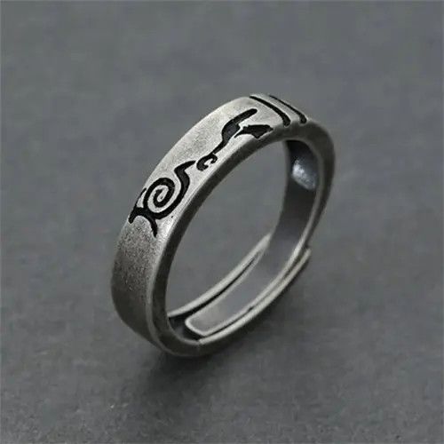 Vintage Vintage Adjustable Retro S925 Male Index Finger Ring Size ONE SIZE - 4 Thumbnail