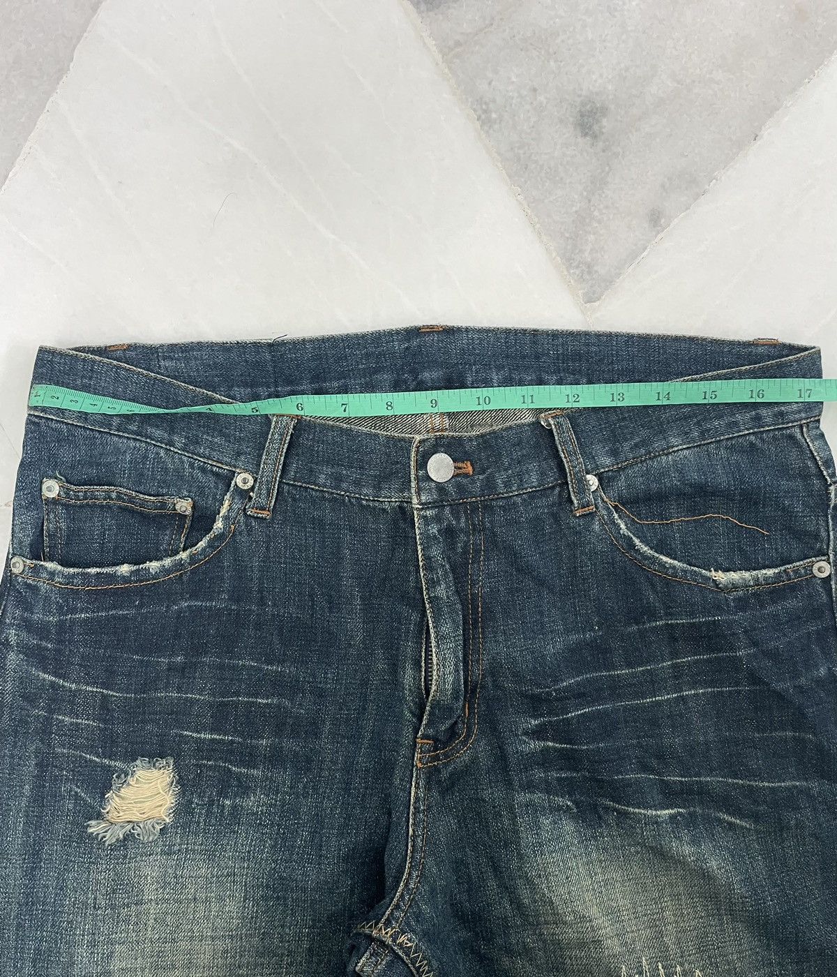 Japanese Brand Rare💥Vintage Rattle Trap Distressed Jeans Size US 34 / EU 50 - 6 Thumbnail