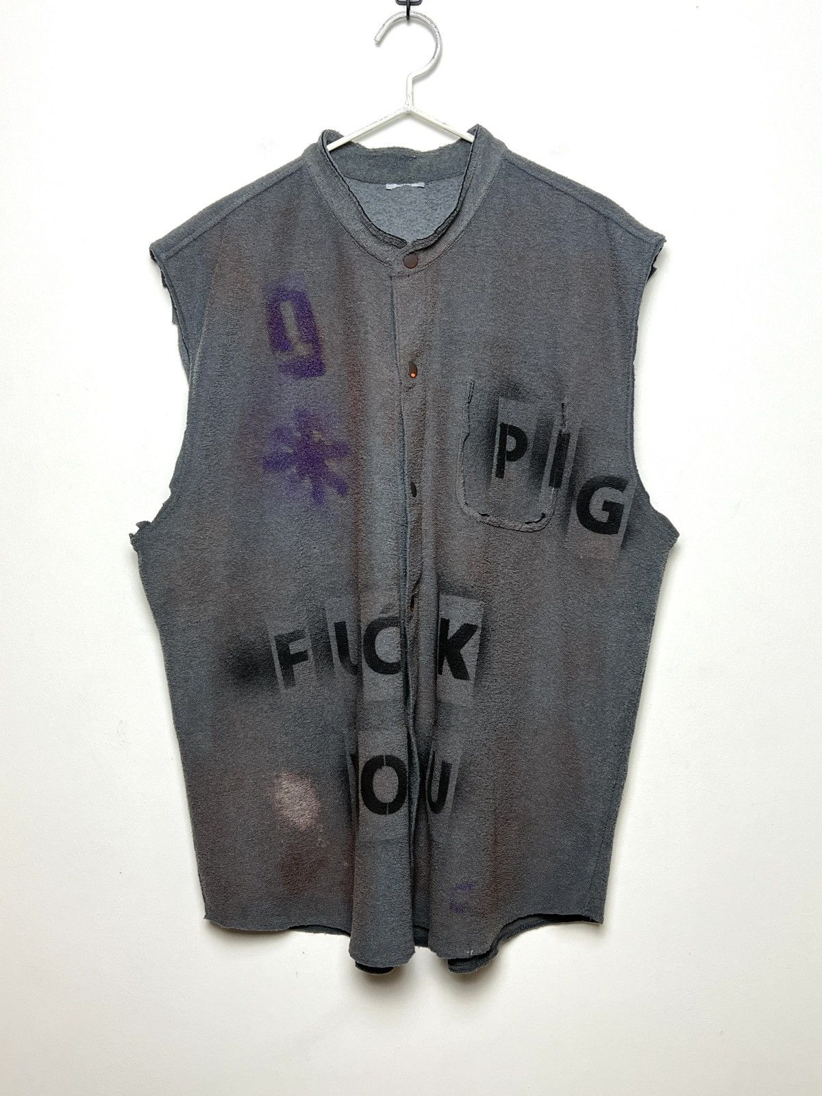 Seditionaries fuck you pig sleeveless shirt handmade 1/1 Size US L / EU 52-54 / 3 - 1 Thumbnail