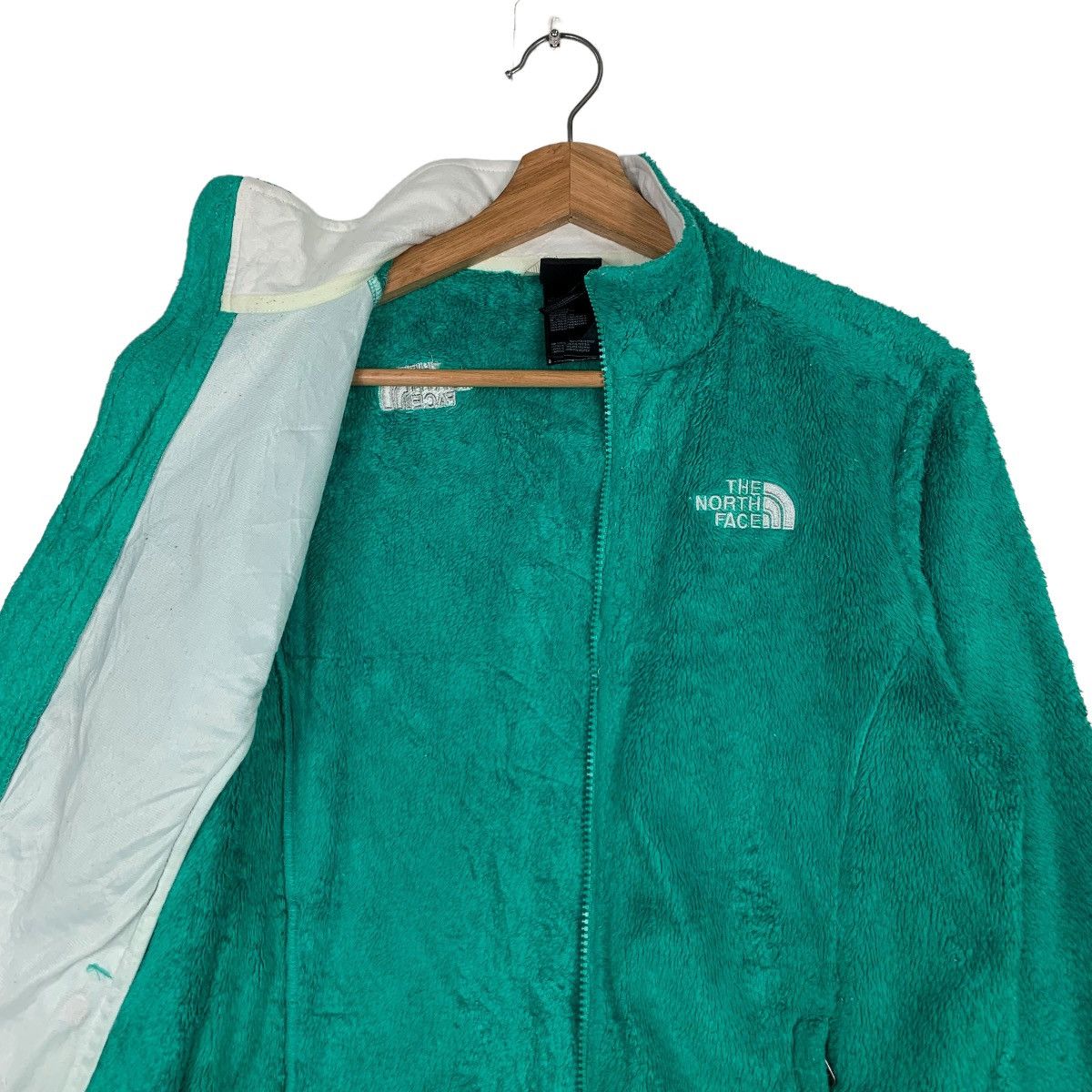 The North Face THE NORTH FACE Embroidery Logo Green Fleece Jacket #0239-C11 Size S / US 4 / IT 40 - 11 Thumbnail