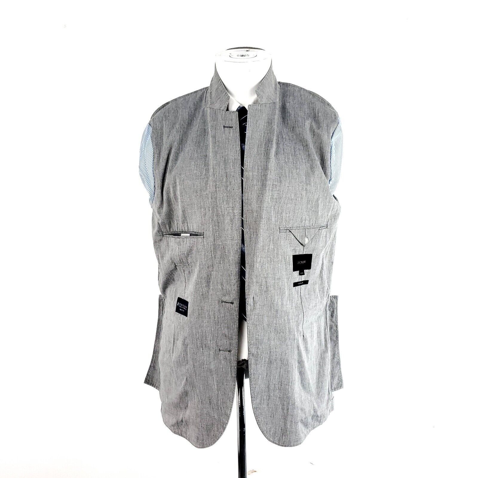 J.Crew J Crew Ludlow Cotton 2 Button 2 Piece Suit 38R Gray Sharkski Size 38R - 11 Thumbnail