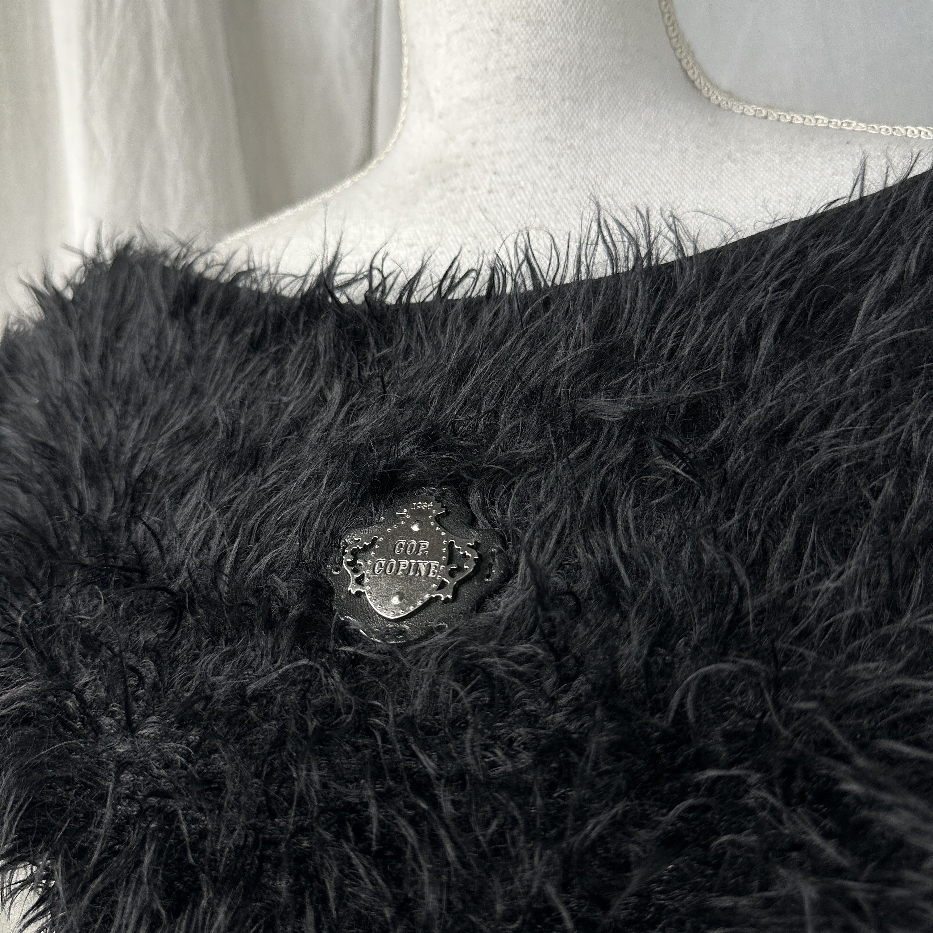 Cop Copine × Vintage Vintage Avant Garde Opium Y2K Fuzzy Cop Copine 00s Crop Top Size M / US 6-8 / IT 42-44 - 5 Thumbnail