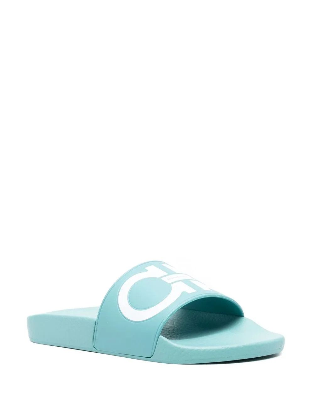 Salvatore Ferragamo o1y0426 Slippers in Turquoise/White Size US 6 / IT 36 - 2 Thumbnail