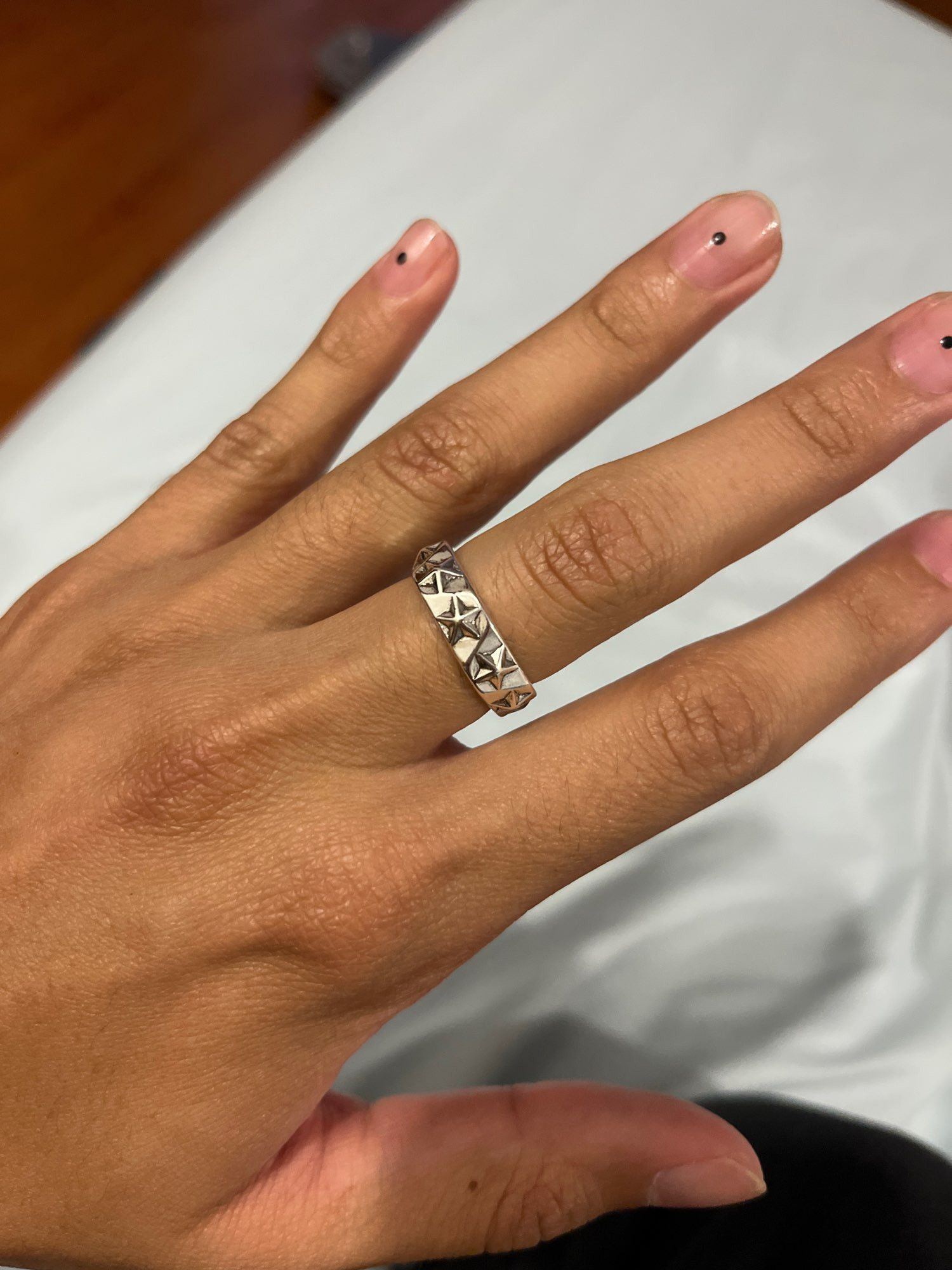 Sterling Silver 925 Sterling Silver Star Ring Size ONE SIZE - 3 Thumbnail