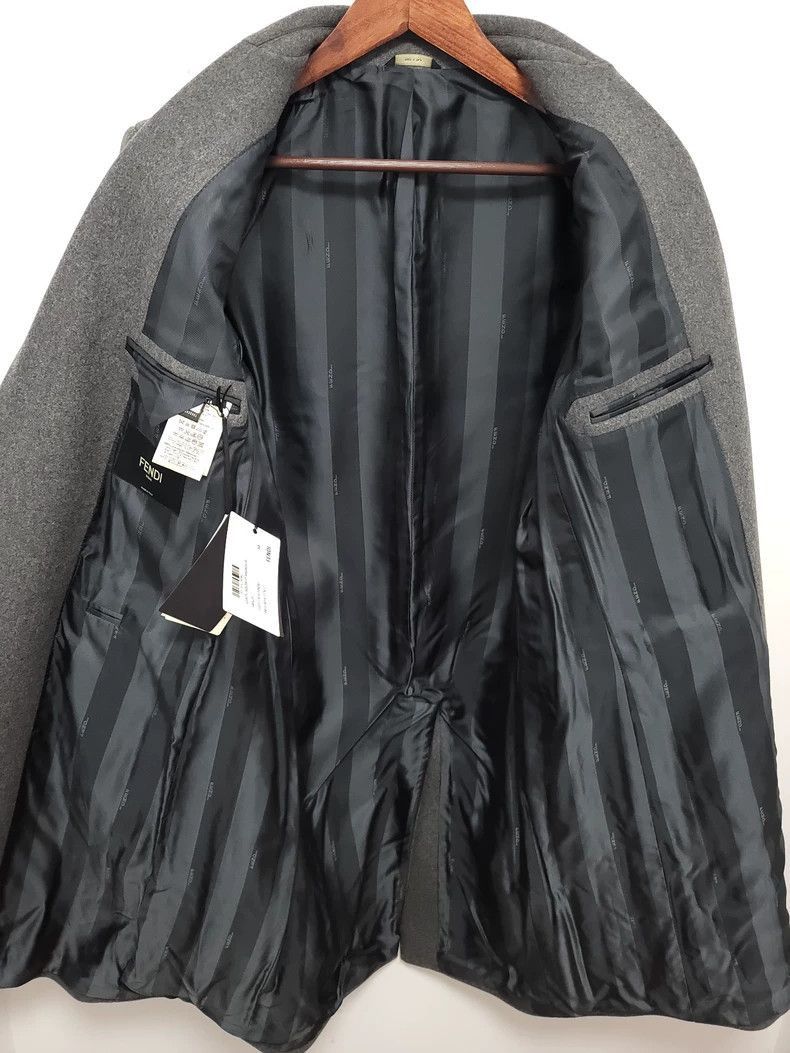 Fendi Fendi Wool Overcoat for Stylish Professionals Size US XL / EU 56 / 4 - 3 Thumbnail