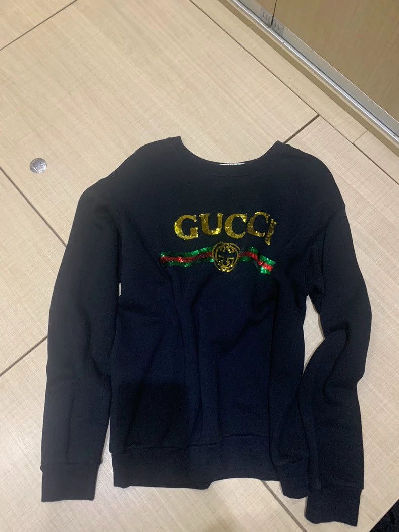 Gucci Gucci Embroidered sequin pullover sweatshirt 2503-Nextarrow Size US S / EU 44-46 / 1 - 1 Thumbnail