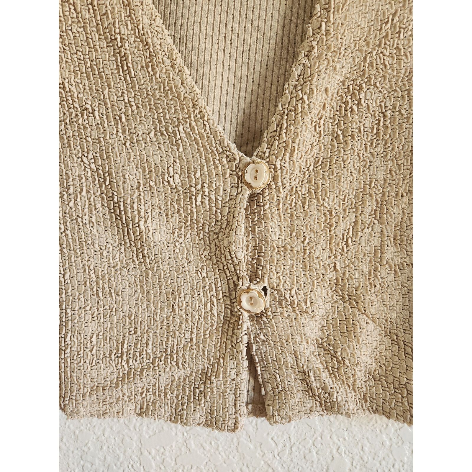 Other Y2k Sharade Women's Cropped Boho Button Up Cardigan 12p Size L / US 10 / IT 46 - 3 Thumbnail