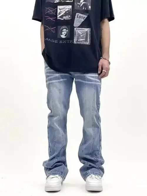 Jean hiphop skate faded flared jeans Size US 30 / EU 46 - 4 Thumbnail