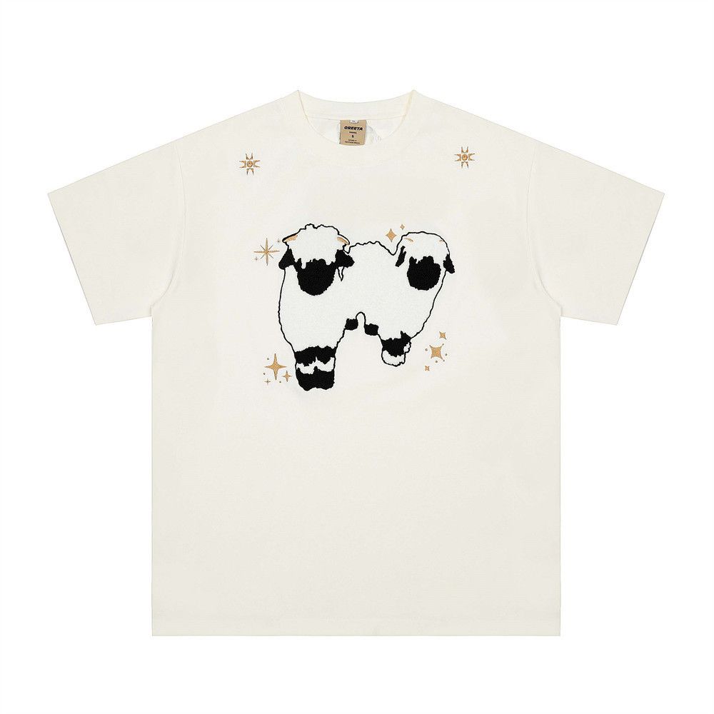 Japanese Brand × Vintage Animal cartoon sheep embroidered T-shirt loose casual Size US M / EU 48-50 / 2 - 1 Thumbnail