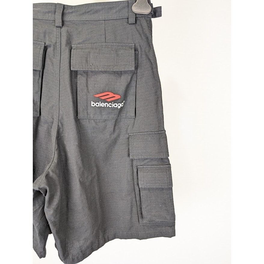 Balenciaga o1rshd1 Cotton Ripstop Gamer Shorts in Black Size US 28 / EU 44 - 13 Thumbnail