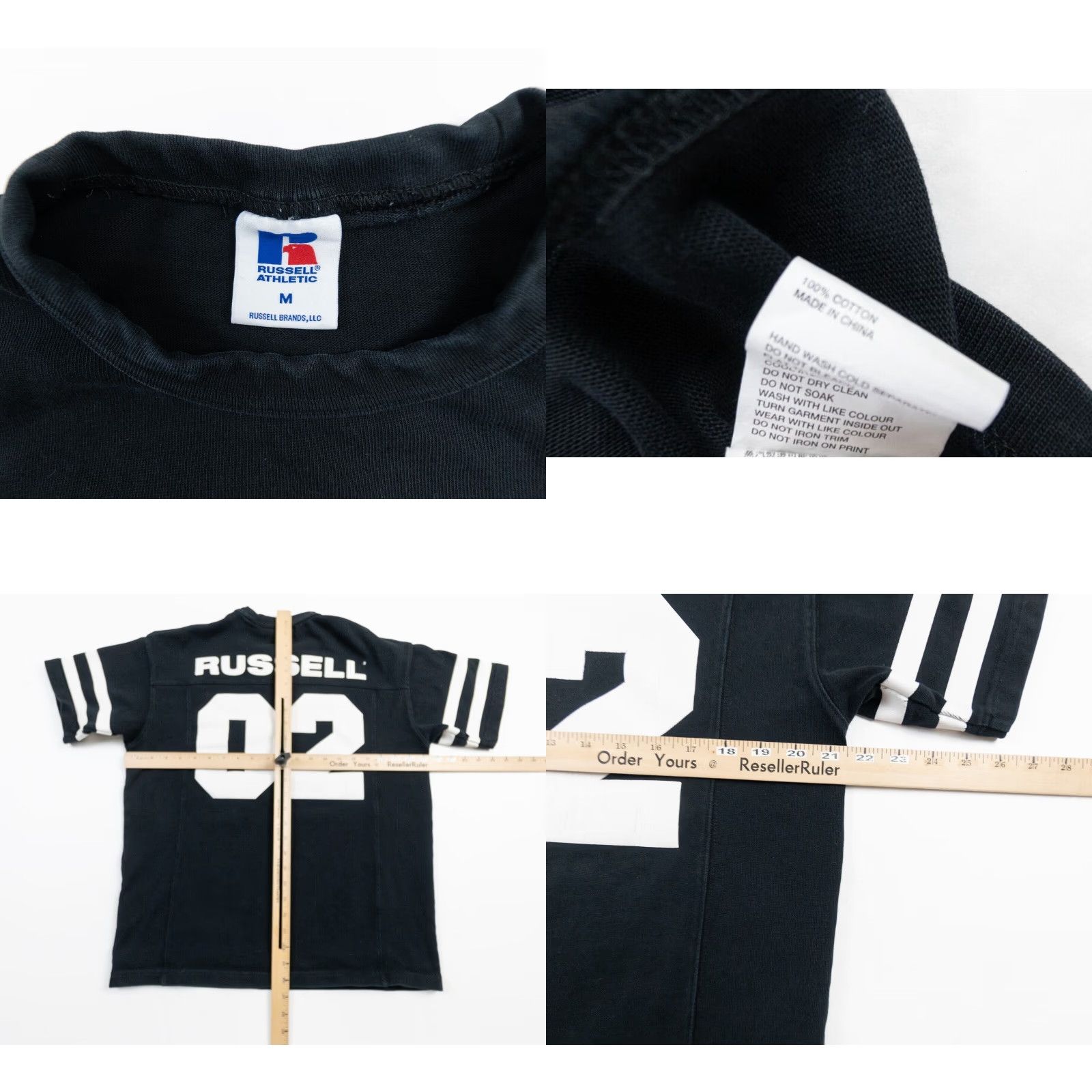 Russell Athletic VINTAGE Russell Athletic Shirt Mens Medium Black Crewneck Short Sleeve Heavy Tee Adult Size US M / EU 48-50 / 2 - 8 Thumbnail