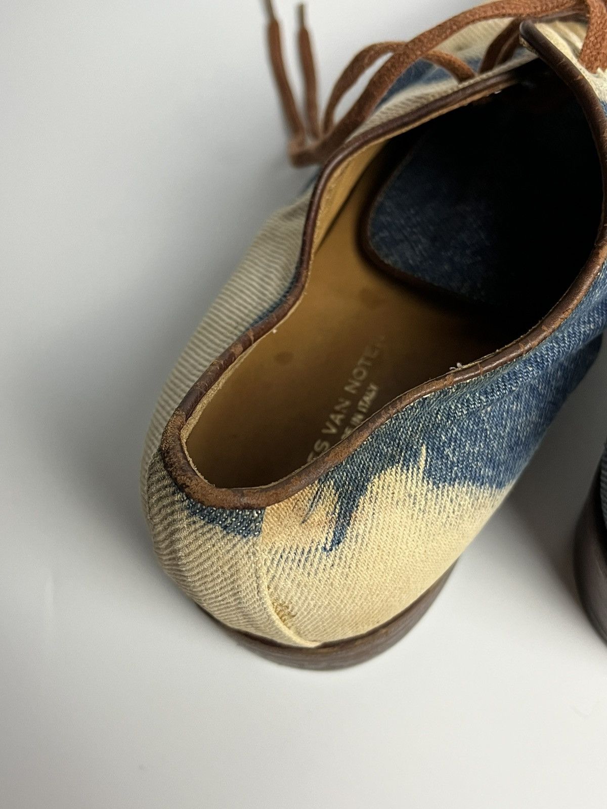 Dries Van Noten Dries Van Noten SS11 Archival Bleached Denim Derby Shoes Size US 9 / EU 42 - 19 Thumbnail