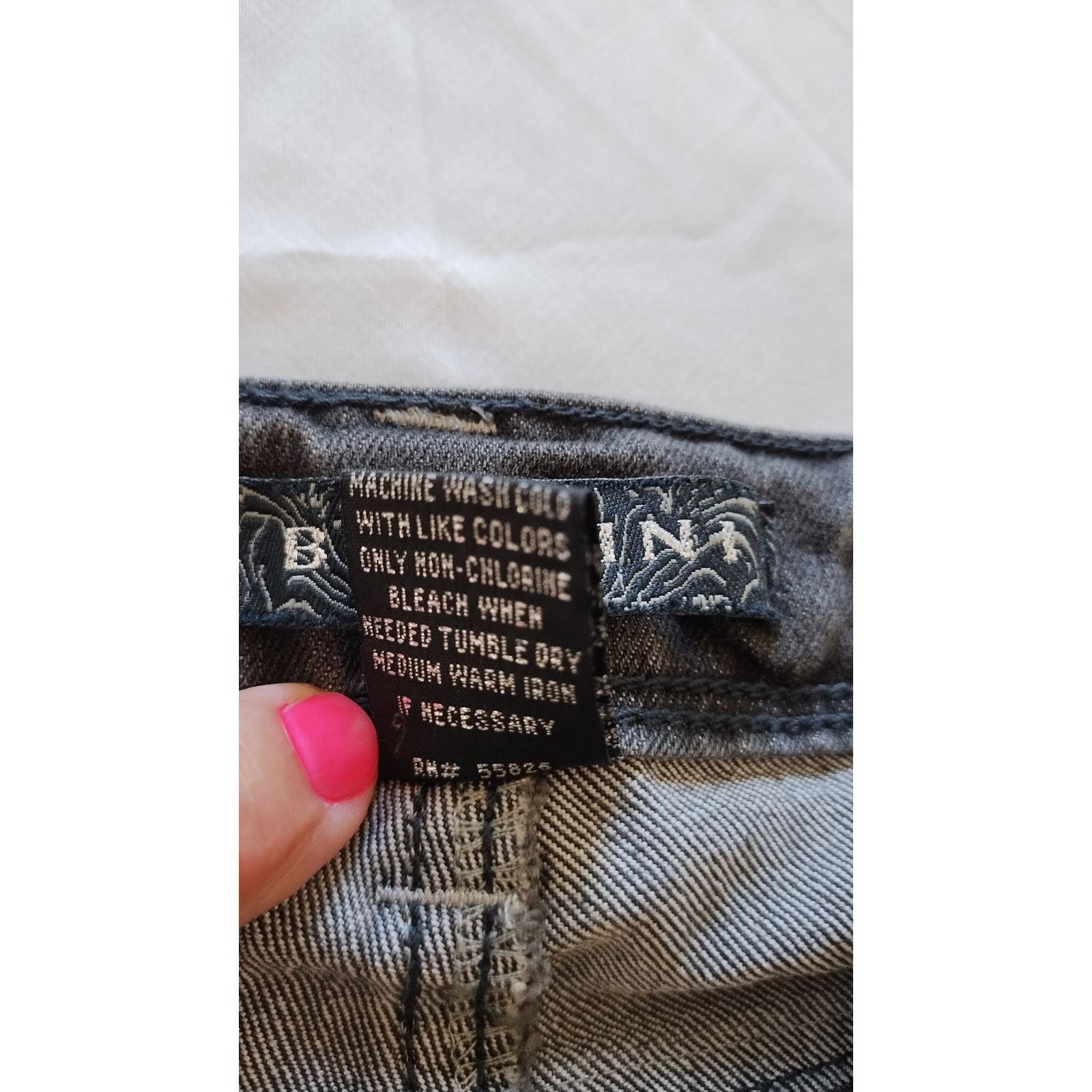 Bacco Bucci Baccini Women Stretch Straight Leg Gray Denim Jeans Size 14 Size 36" / US 14 / IT 50 - 10 Thumbnail