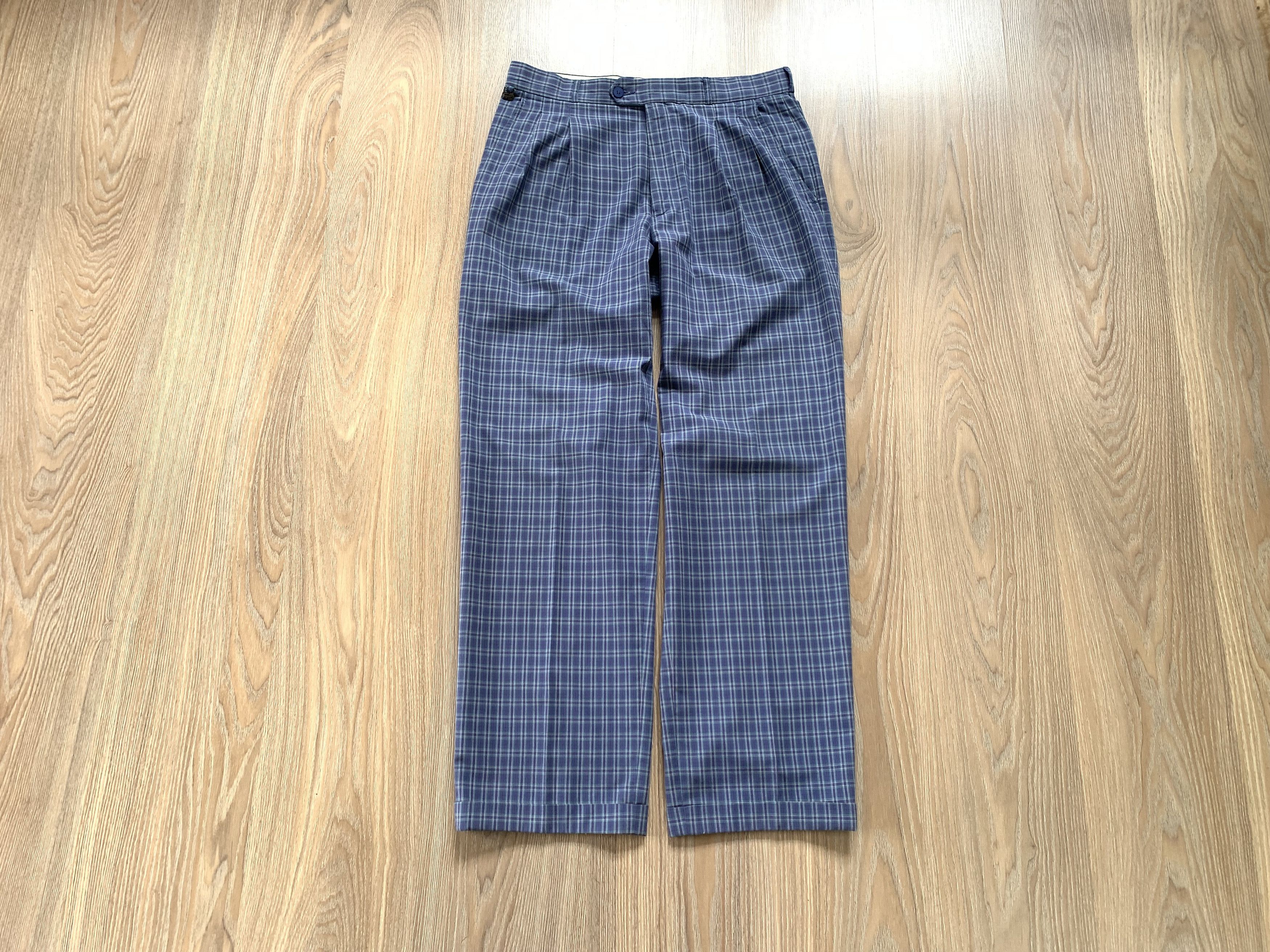 Lacoste Rare Lacoste Checkered Plaid Classic Pants Trousers Size US 33 - 1 Thumbnail