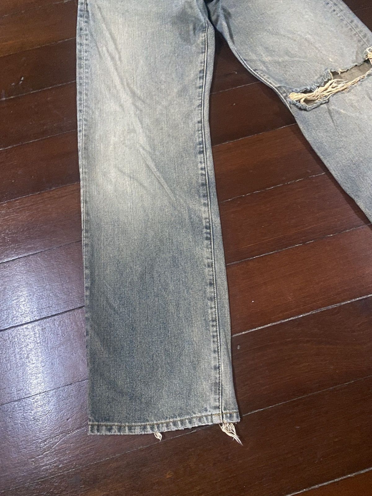 Wrangler VINTAGE WRANGLER DISTRESSED FADED JEANS PANTS selvedge rusty Size US 33 - 3 Thumbnail