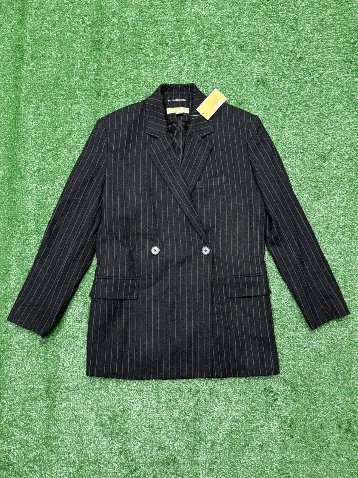 Michael Kors Michael Kors Pinstriped Wool Blazer Size XS / US 0-2 / IT 36-38 - 1 Thumbnail