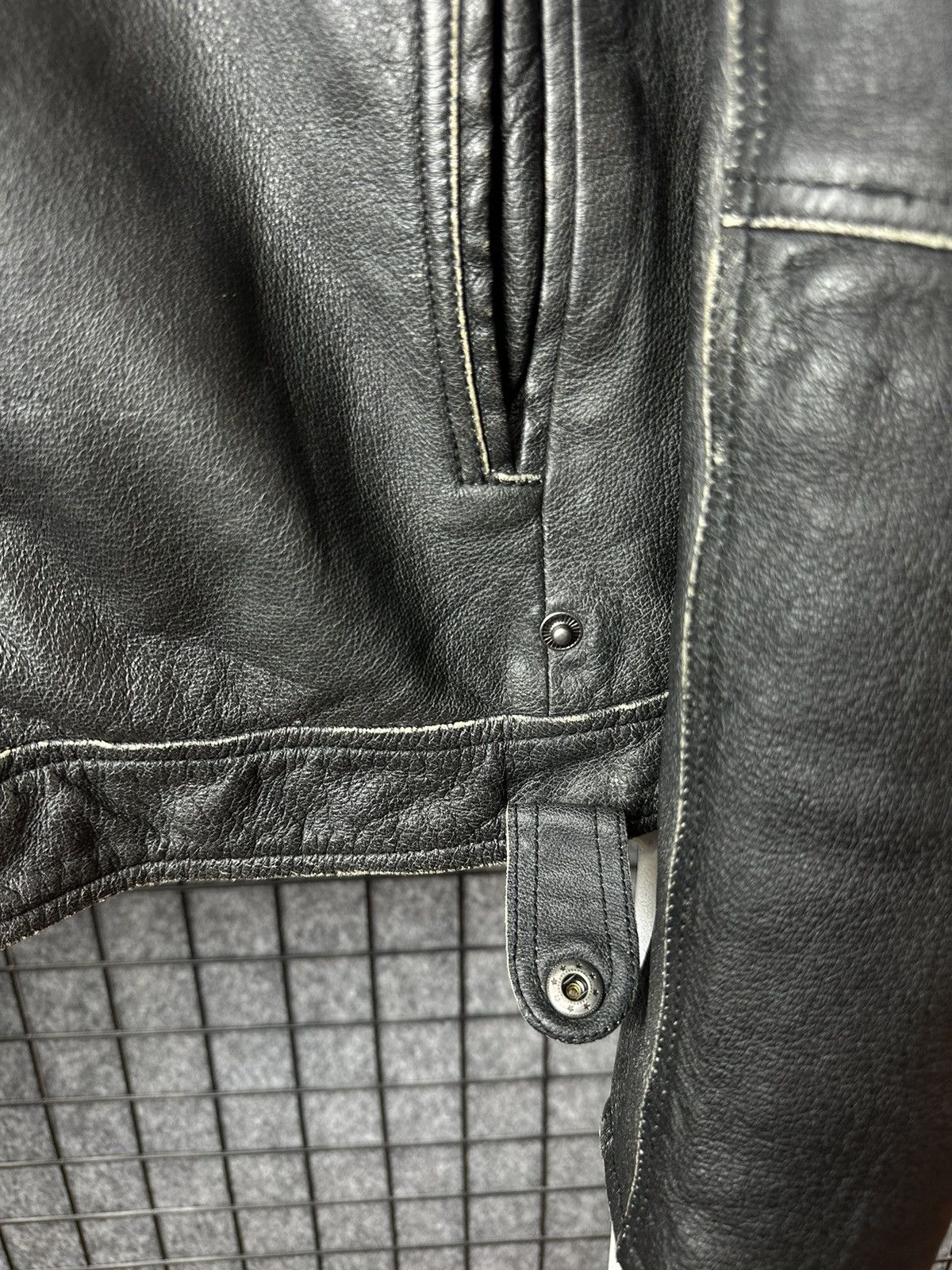 Genuine Leather Distressed Detachable Hood Real Leather Biker Jacket Size 48 Size US M / EU 48-50 / 2 - 9 Thumbnail