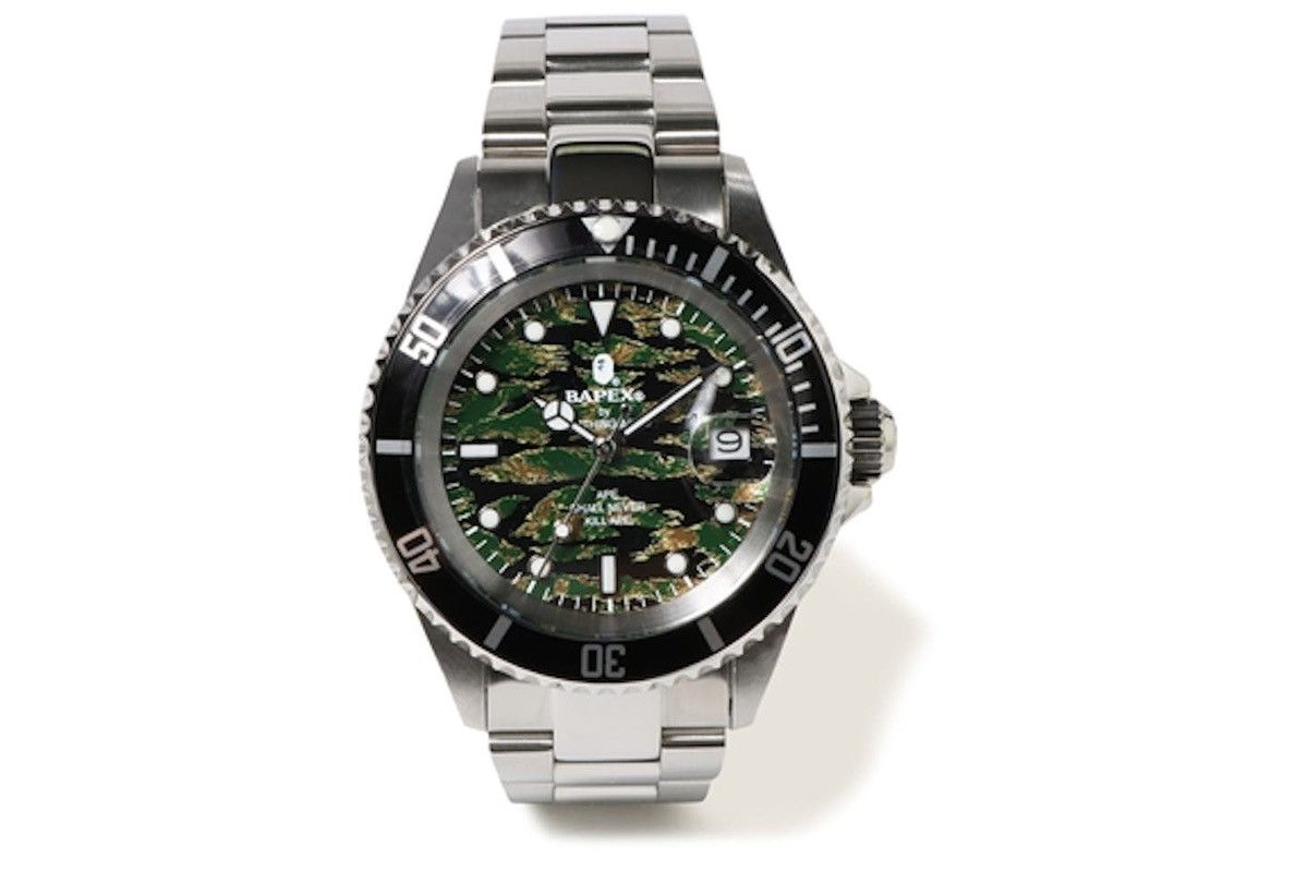Bape BAPE Type 1 Tiger Camo Bapex Watch Tiger Camo/Silver Size ONE SIZE - 1 Thumbnail