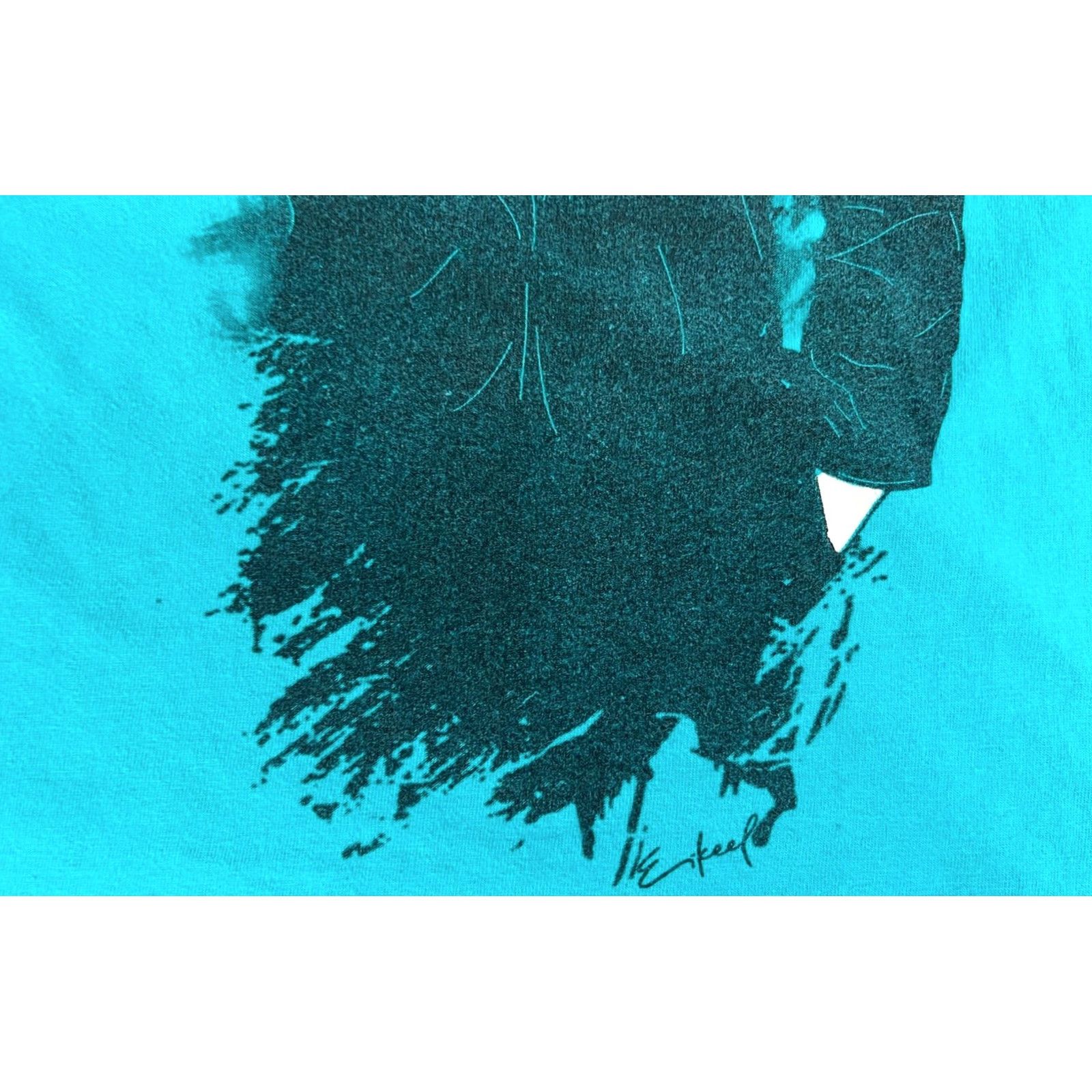 Vintage Eikeel T-Shirt M Unisex Adults Crew Neck Short Sleeve Teal Graphic Print Vintage/Pre-owned Size US M / EU 48-50 / 2 - 4 Thumbnail