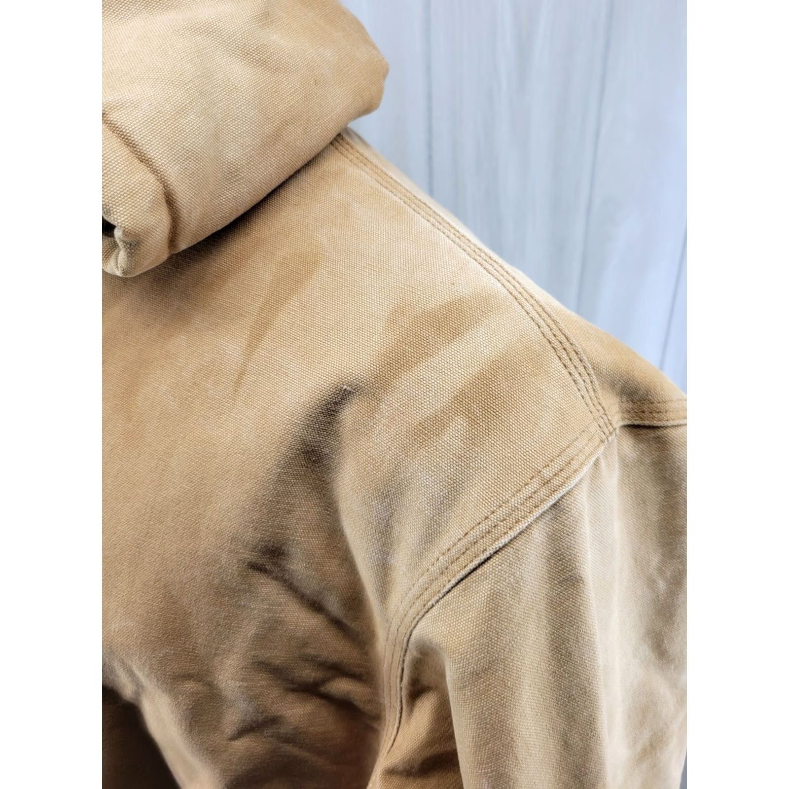 Carhartt VINTAGE Carhartt Jacket Mens 2XL Brown J04 Full Zip Hooded Workwear Bomber 90s Active Mens Size US XXL / EU 58 / 5 - 3 Thumbnail
