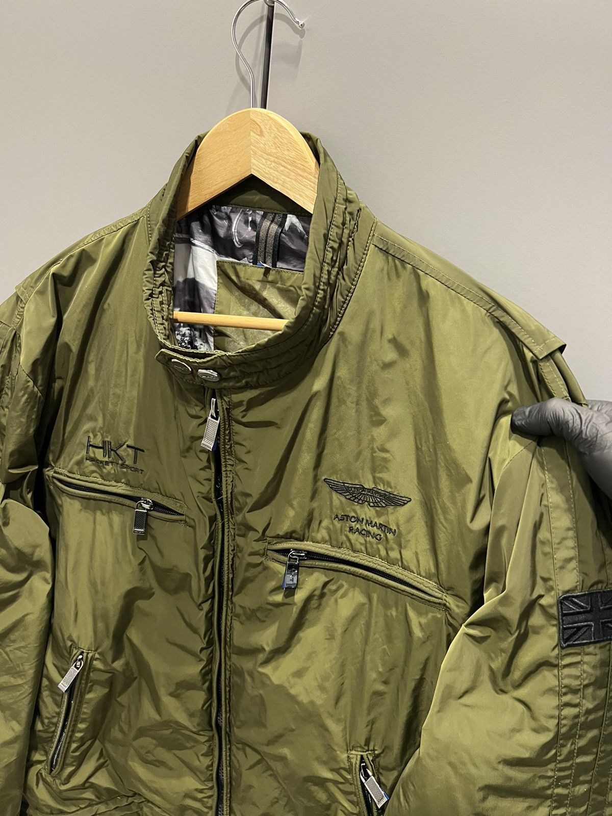 Hackett ASTON MARTIN RACING HACKETT LONDON JACKET KHAKI NYLON XL Size US XL / EU 56 / 4 - 4 Thumbnail