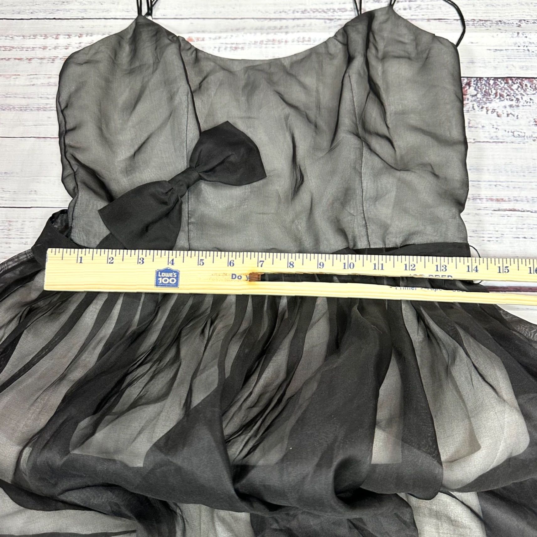 Vintage Adrianna Womens Silk Party Dress Black/Ivory A-Line Knee Length Sleeveless Back Zip Size 10 Mens Size L / US 10 / IT 46 - 3 Thumbnail